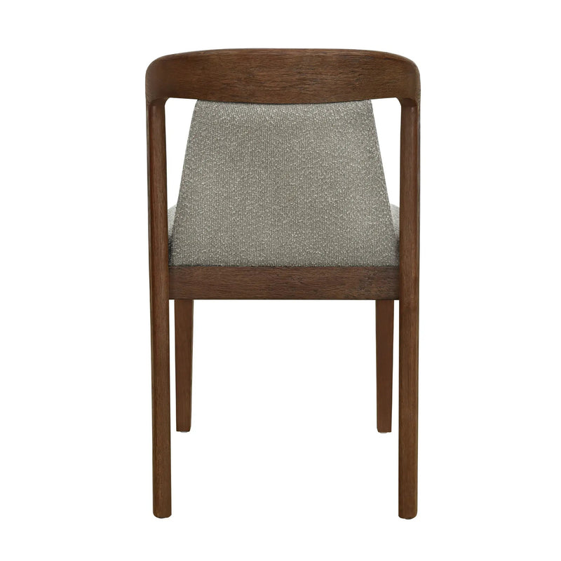 Upholstered Backrest Armless Dining Chairs (Walnut+Light Brown) by HouseOfZazla
