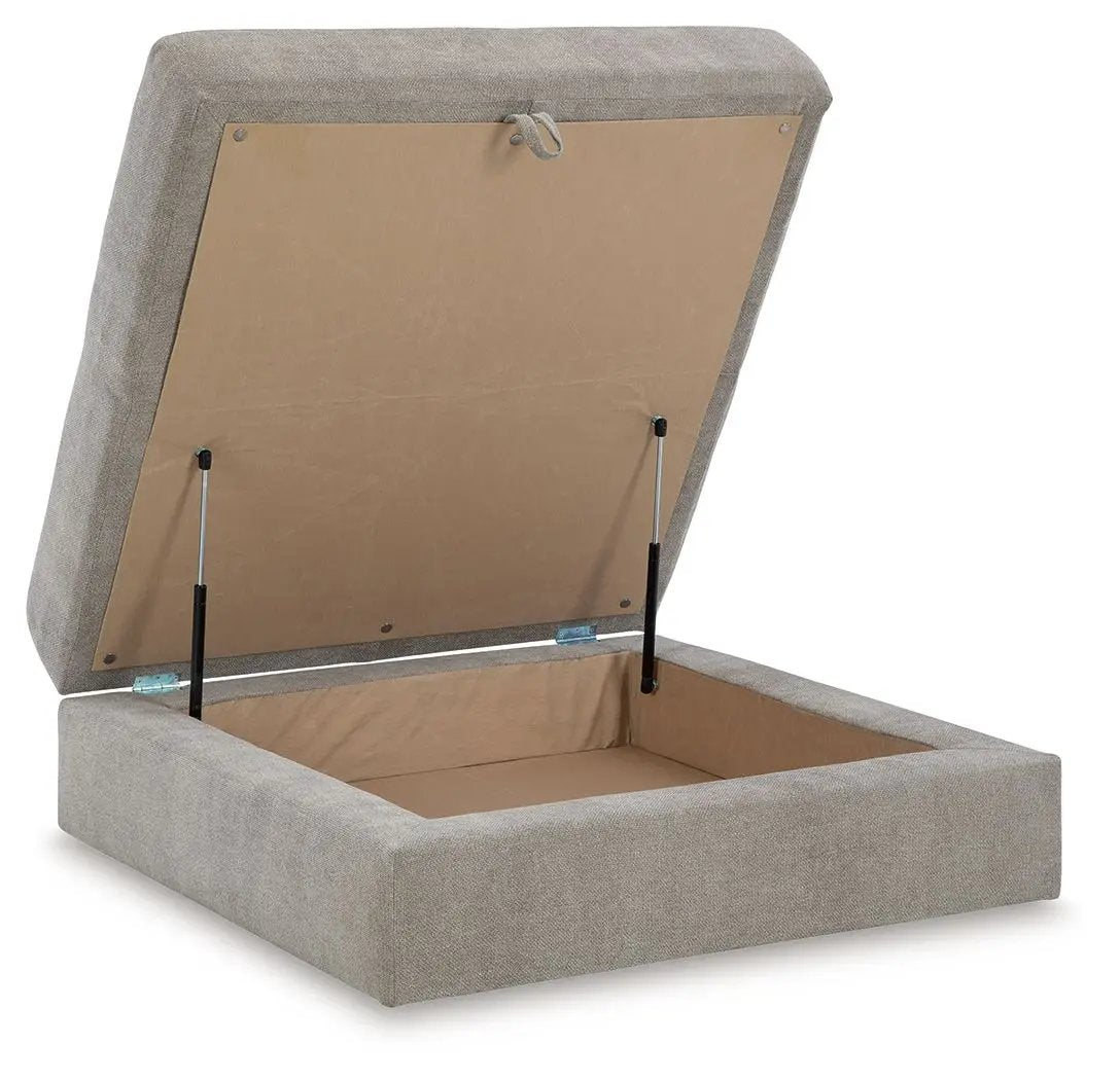 Aslan Court - Ottoman With Storage - Pebble by Unique Piece Furniture