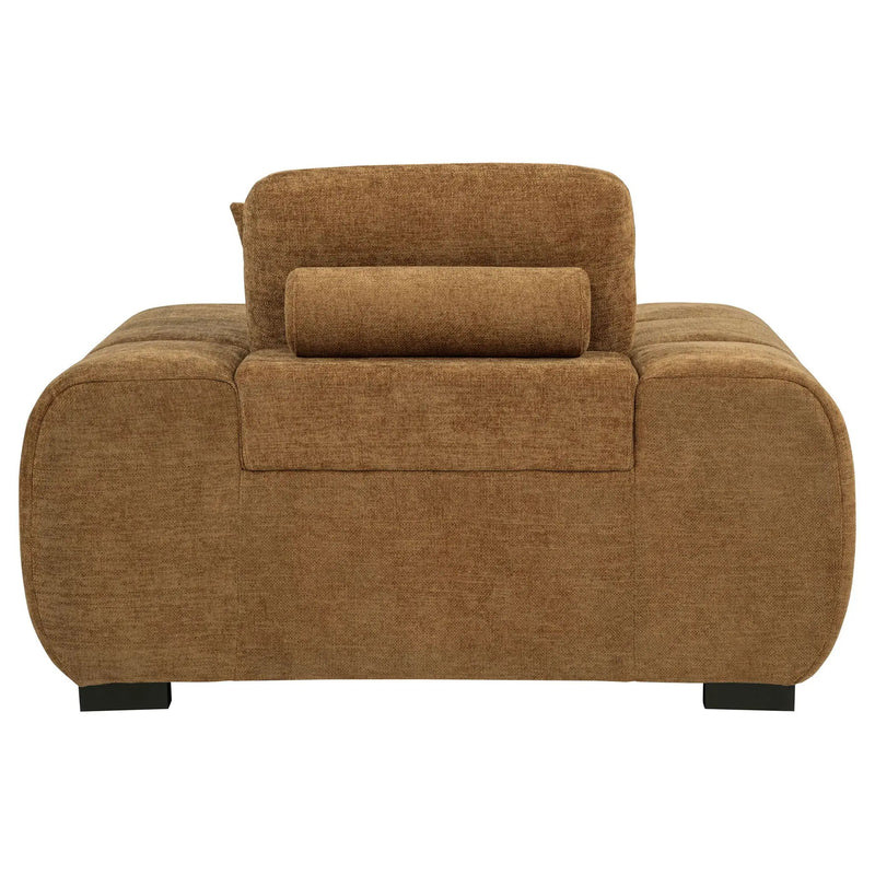 Octavia Upholstered Track Arm Accent Chair Amber by Unique Piece Furniture
