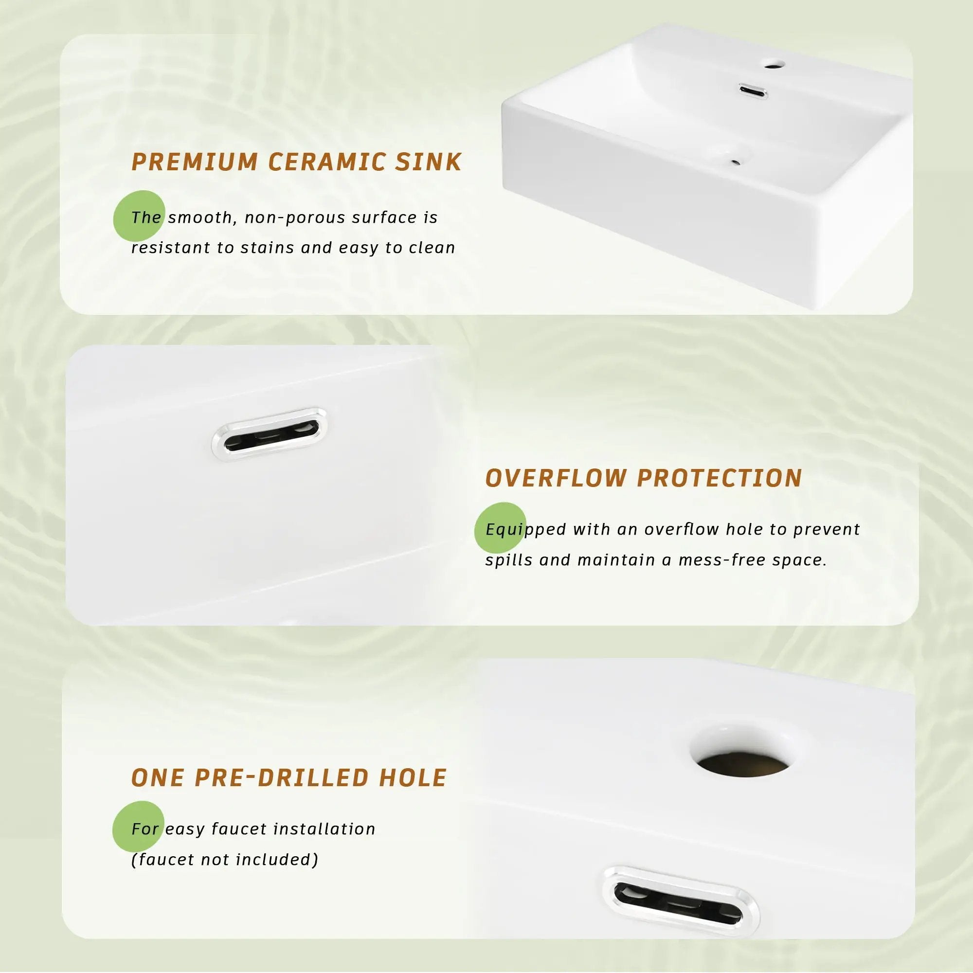 Bathroom Vanity With Ceramic Sink And Ample Storage, Ideal For Small Bathrooms by HouseOfZazla