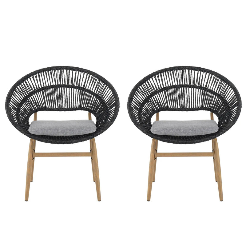 Cyril - Outdoor Papasan Style Dining Chair (Set of 2) by HouseOfZazla