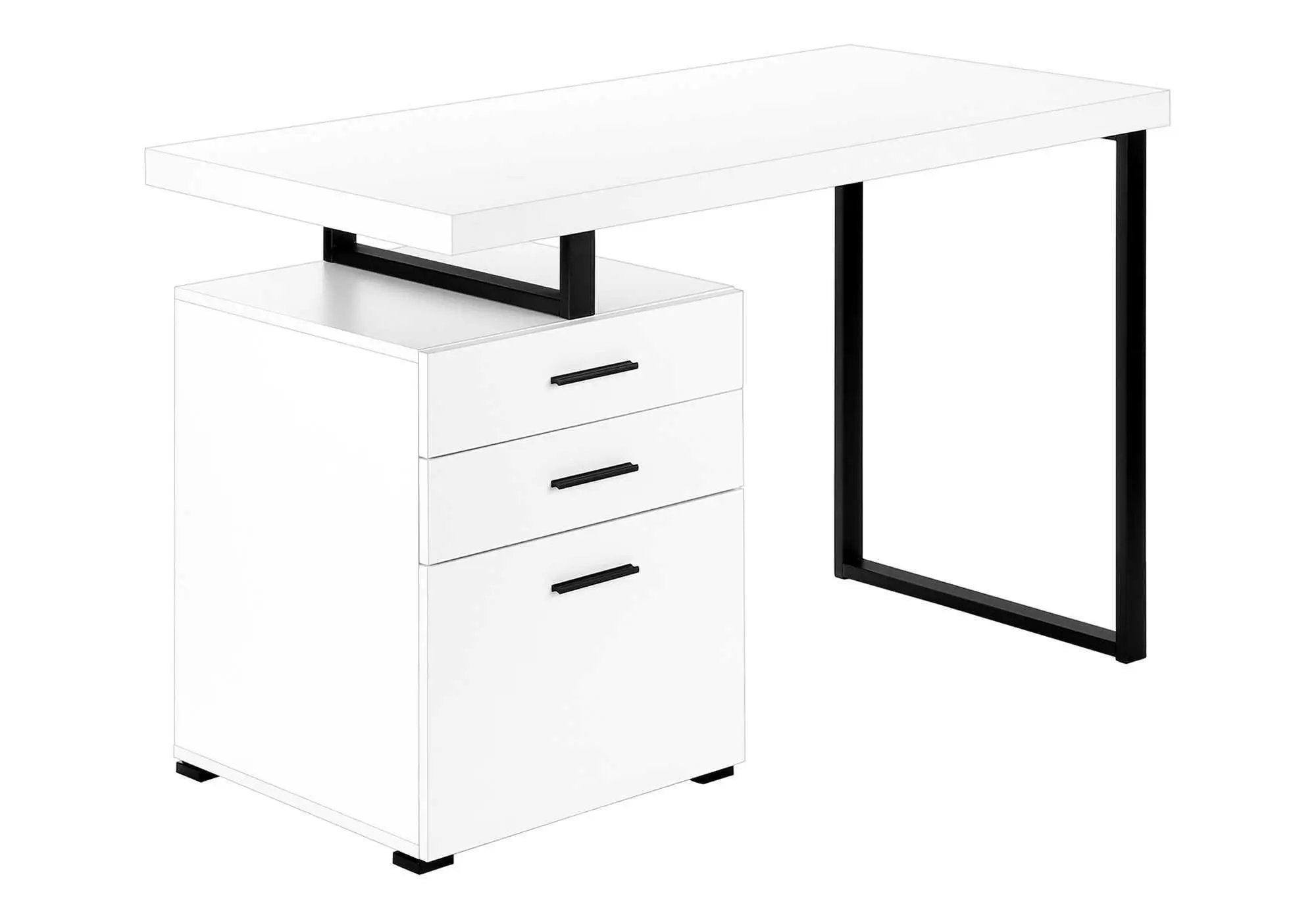 Computer Desk For Home Office, Left, Right Set - Up, Ample Storage Drawers by Unique Piece Furniture