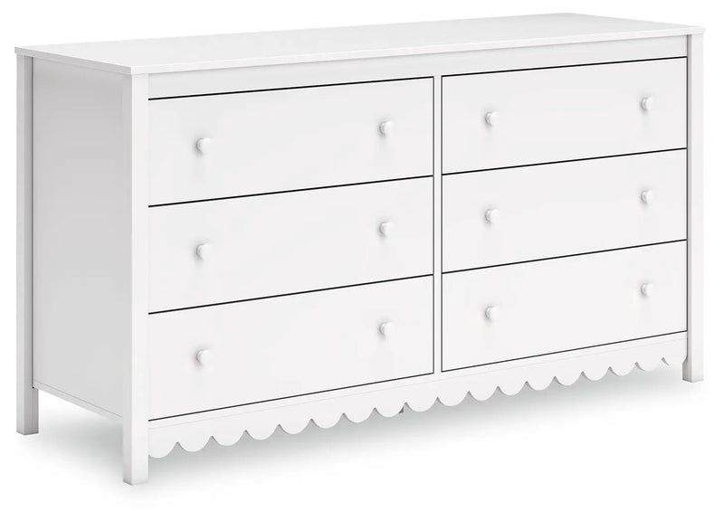 Hallityn - Six Drawer Dresser - White by Unique Piece Furniture