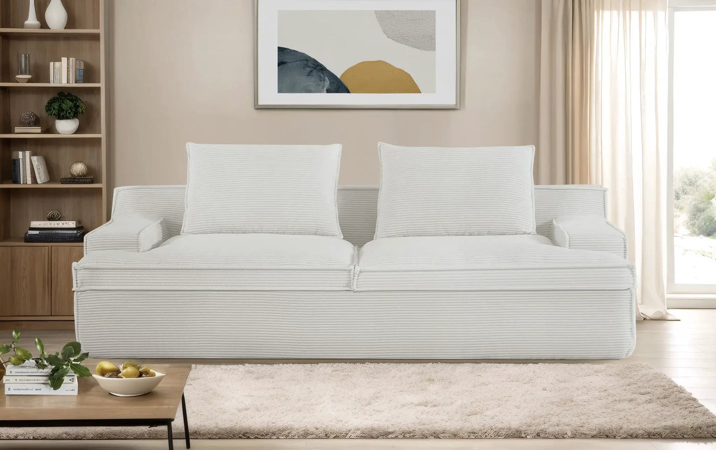 Nimbus - Oversized Full Foam 4 Seater Couch For Living Room Upholstered In Soft, Wide Armrests by Unique Piece Furniture