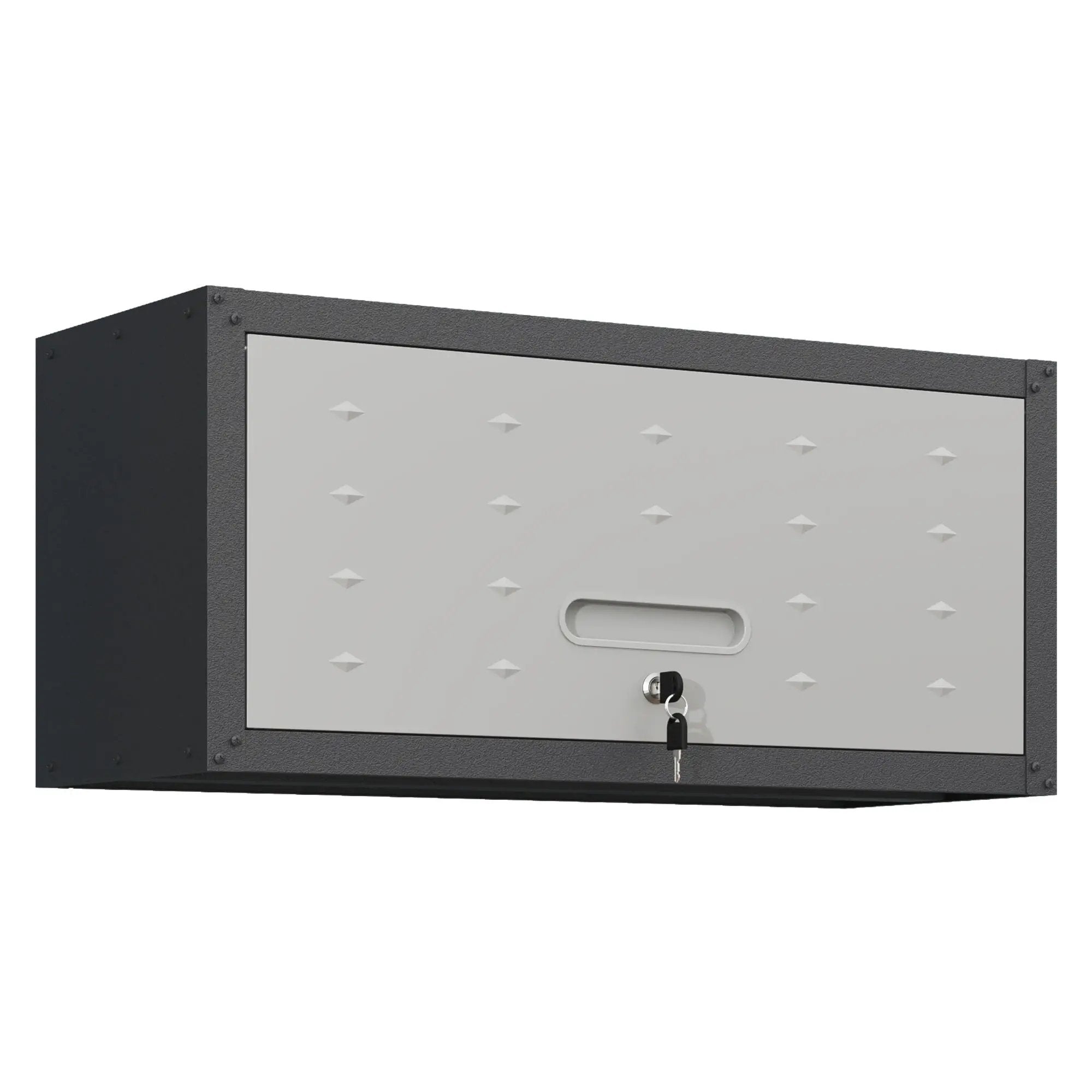 Heavy Duty Metal Wall Mounted Tool Storage Cabinet Steel Metal Garage Storage Cabinet - Black / Gray by HouseOfZazla