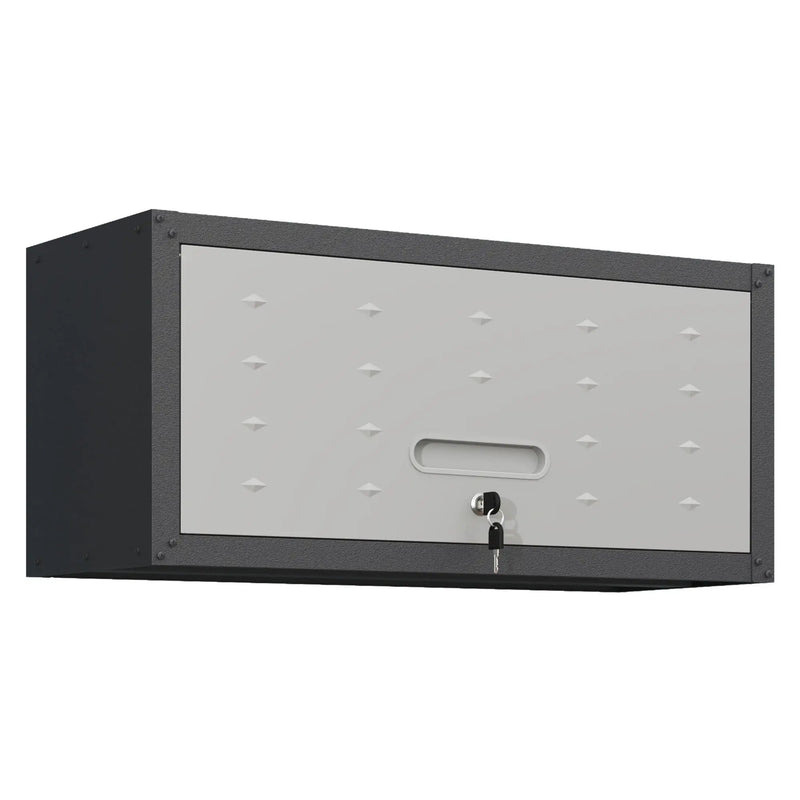 Heavy Duty Metal Wall Mounted Tool Storage Cabinet Steel Metal Garage Storage Cabinet - Black / Gray by HouseOfZazla