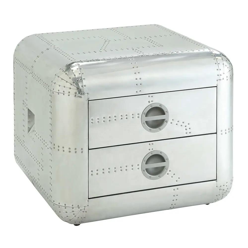 Brancaster - 22" End Table - Aluminum by Unique Piece Furniture