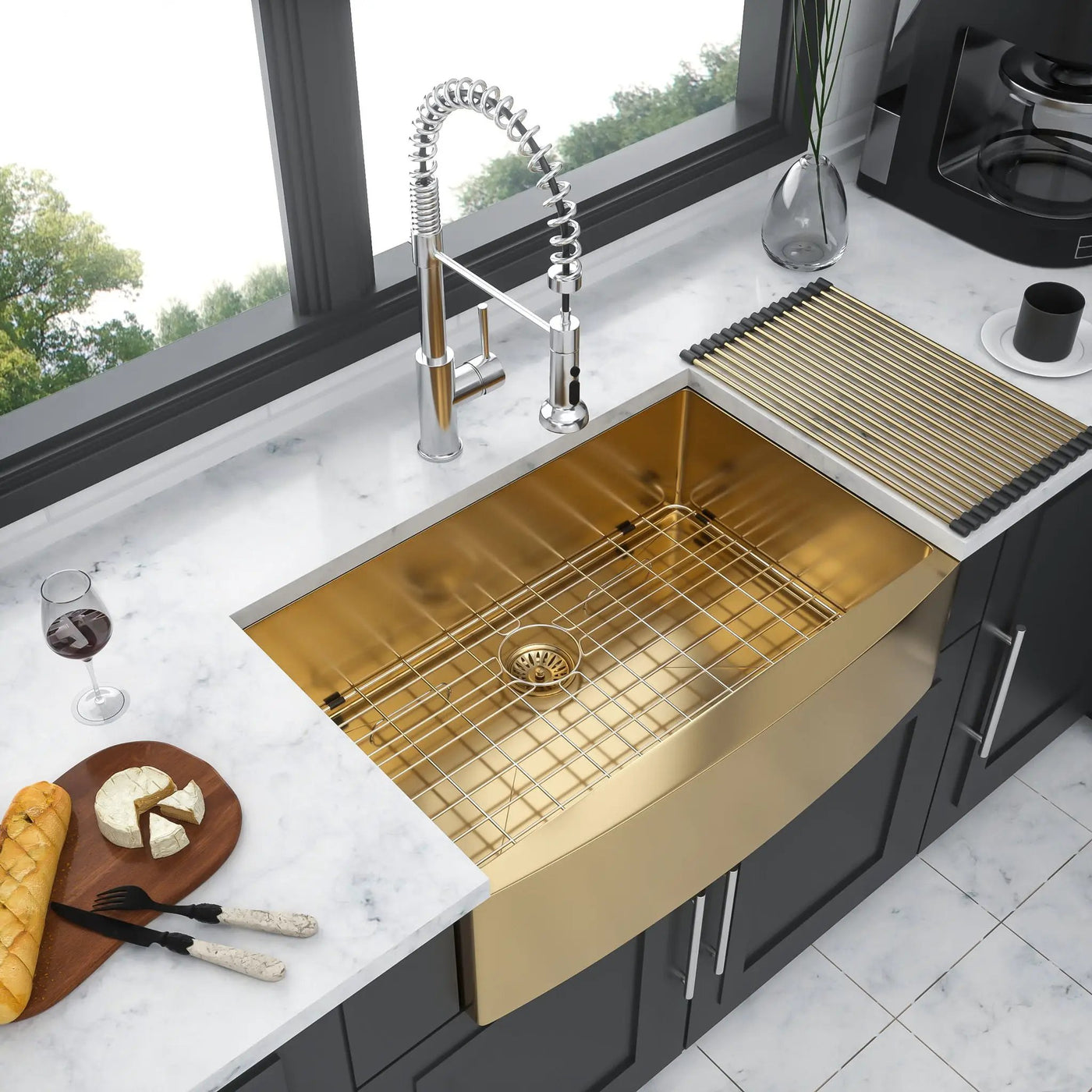 Farmhouse Kitchen Sink, Stainless Steel, Apron Front by HouseOfZazla