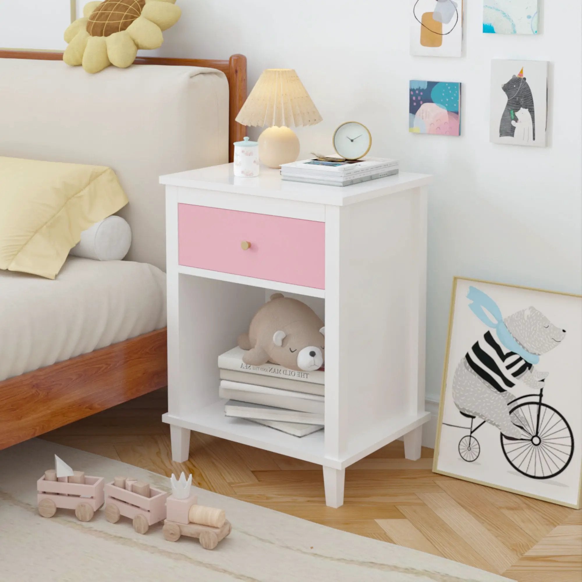 Nightstand With 1 Drawer 1 Shelf by Unique Piece Furniture