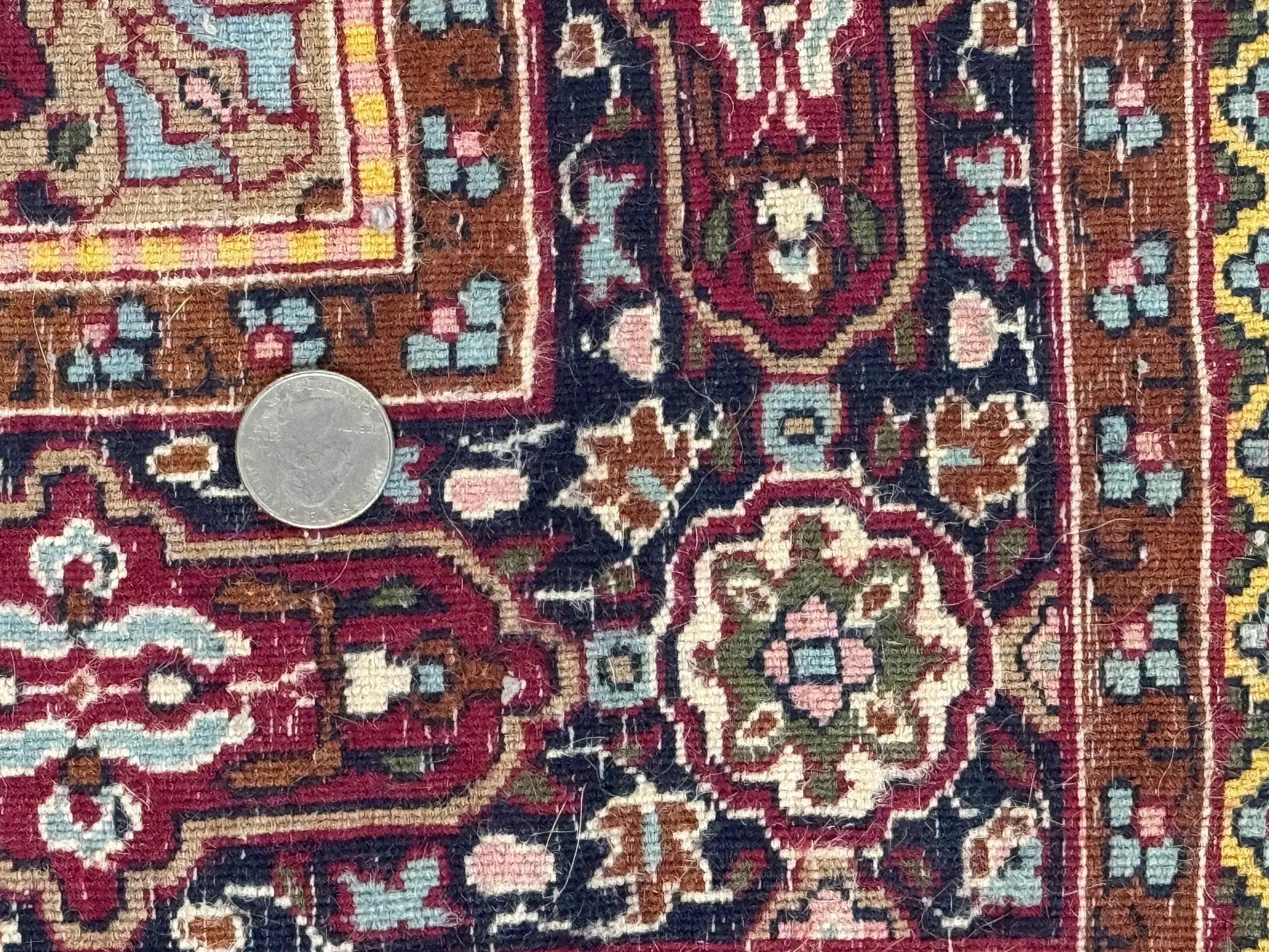 Indo Kashmiri Rug 3x5, Navy Blue, Very Fine 400 KPSI, Pair A by Jewel Rugs
