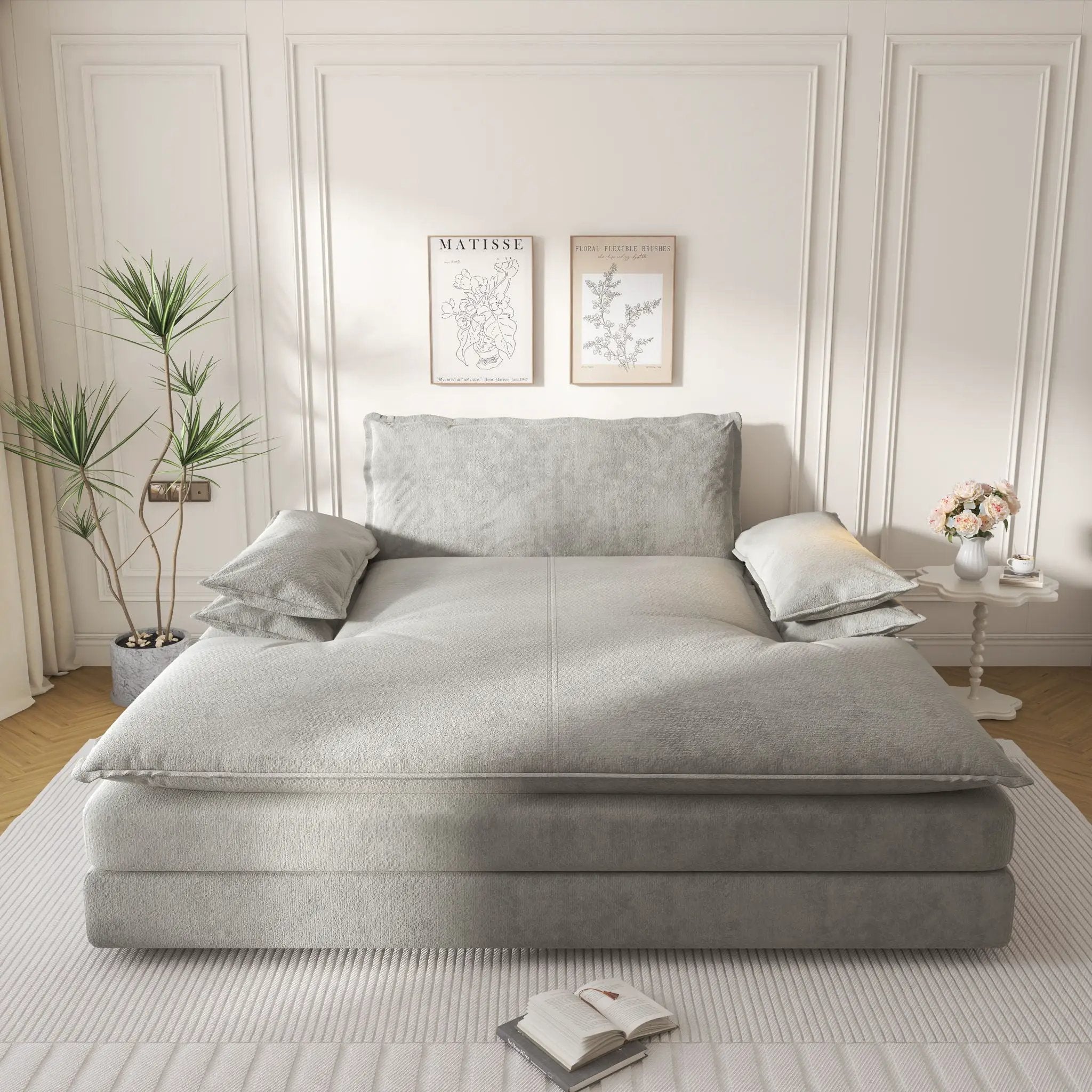 Modern Oversized Double Chaise Lounge Chair