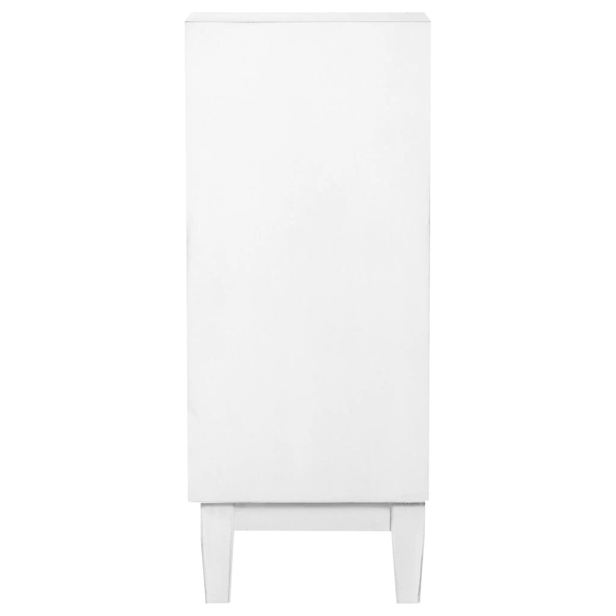 Gambon 2-door Wood Honeycomb Pattern Accent Cabinet White by Unique Piece Furniture