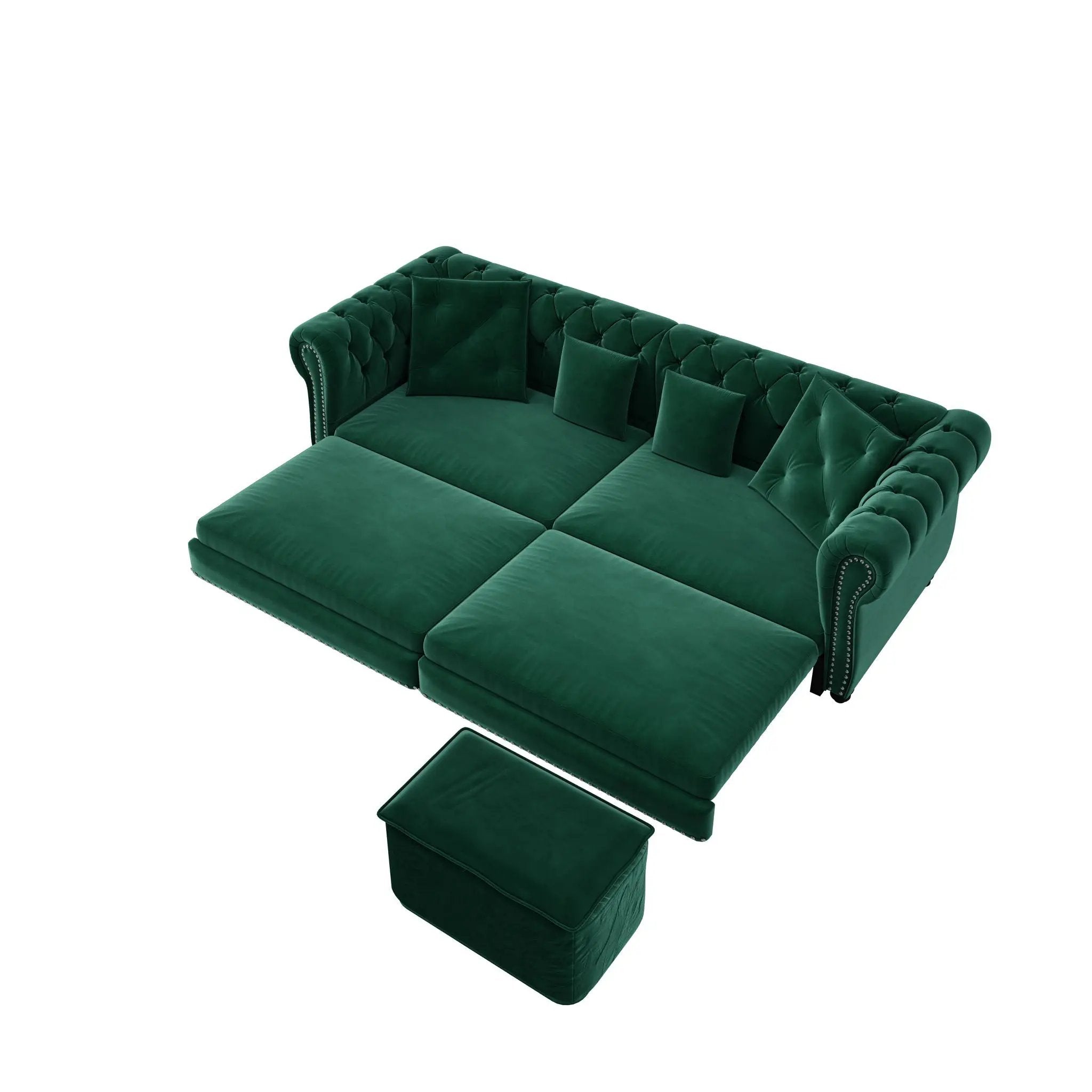 3 In 1 Pull Out Convertible Sleeper Sofa Bed, King Size, Chaise Lounge