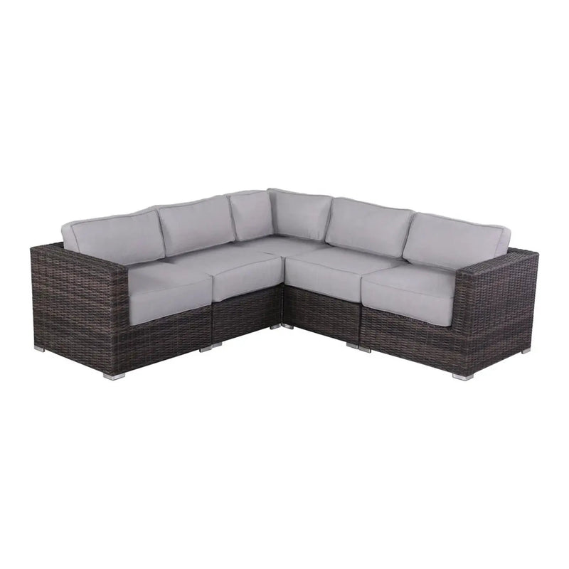 Luxurious Wicker Patio Sectional With Weather Resistant Sunbrella Cushions by HouseOfZazla