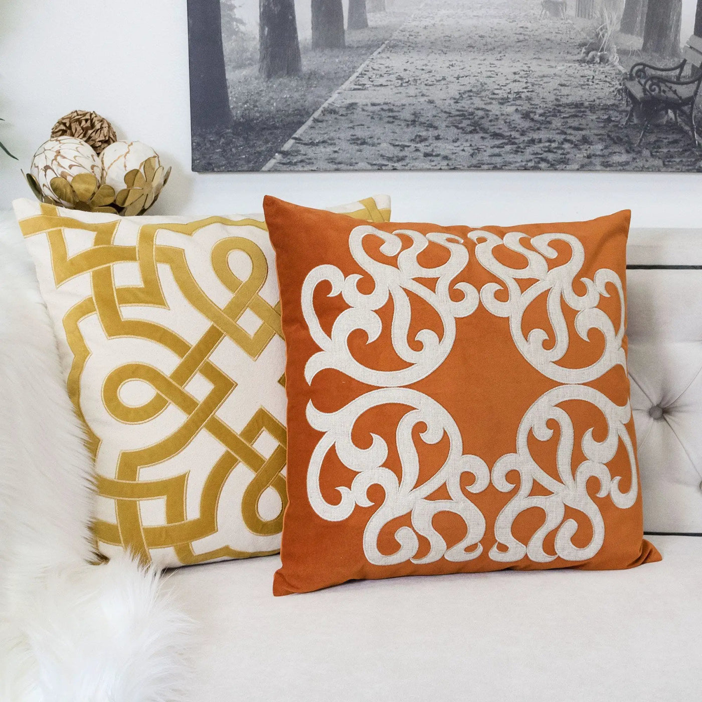 Dora - Pillow Cover With Matching Back by Unique Piece Furniture