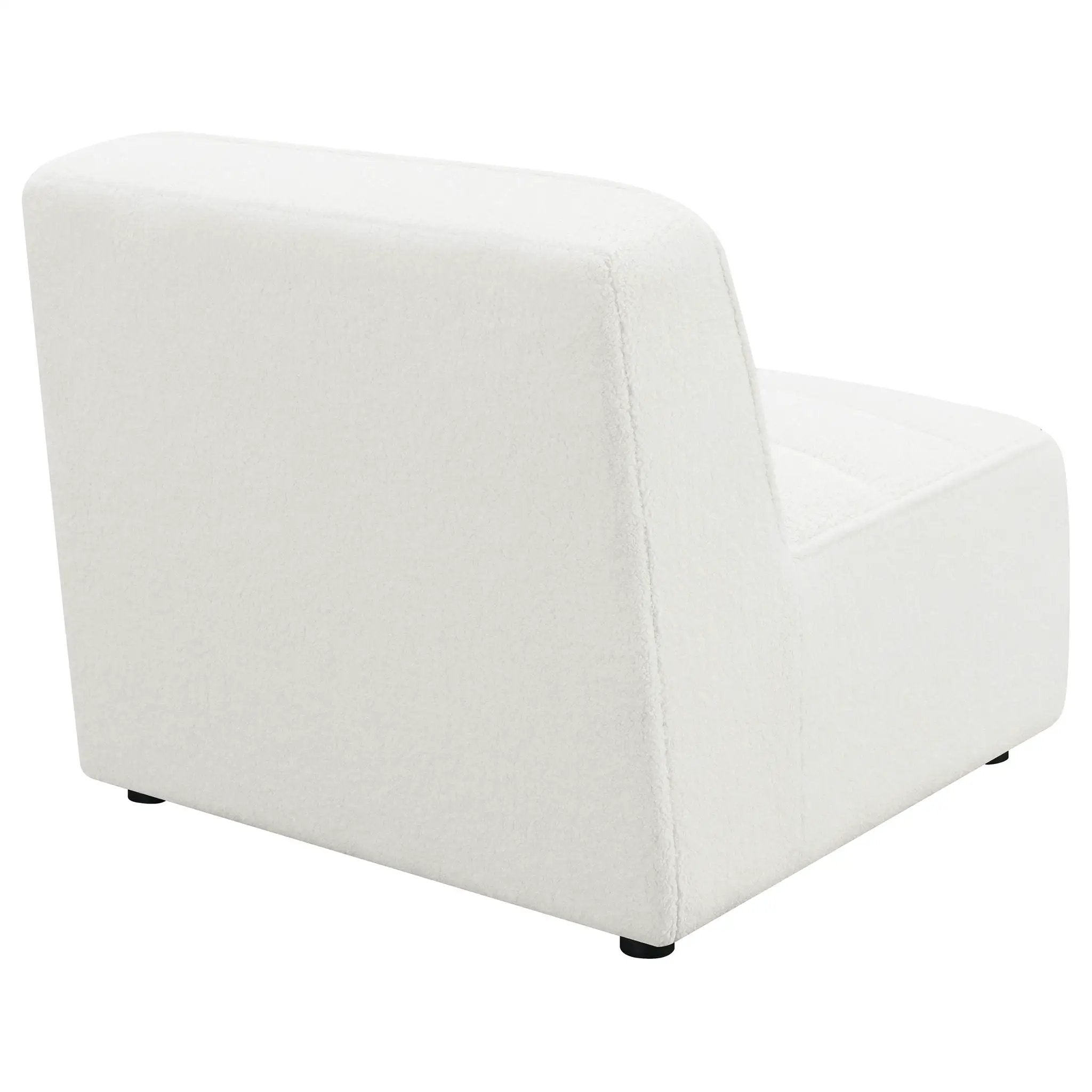 Bonnie - Upholstered Armless Chair With Channel Tufting - Ivory