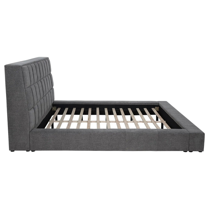 Dreux Upholstered California King Panel Platform Bed Grey by Unique Piece Furniture