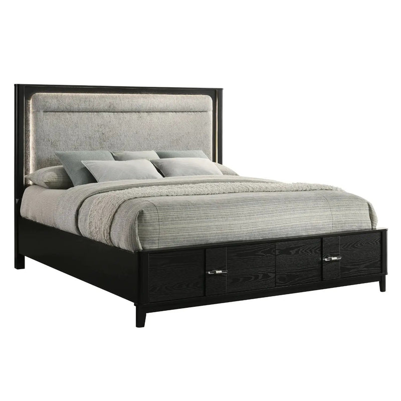 Opel - Storage Bed With LED Headboard by HouseOfZazla