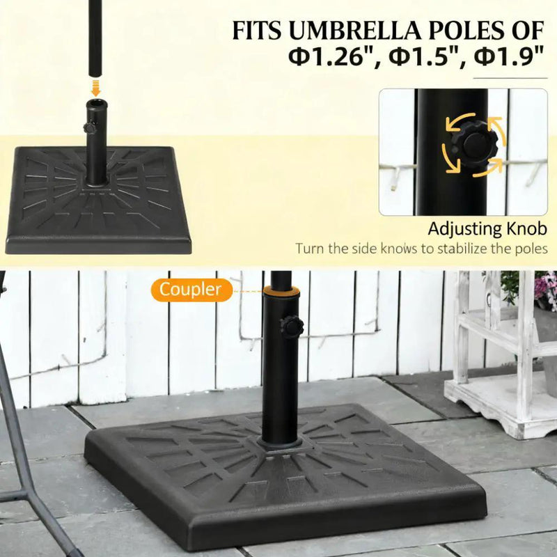Square Outdoor Umbrella Stand Holder by HouseOfZazla