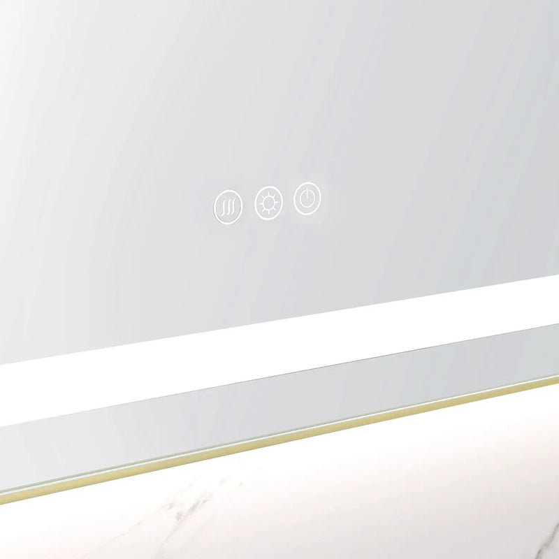 48" x 30" LED Bathroom Mirror with Front and Backlight by HouseOfZazla