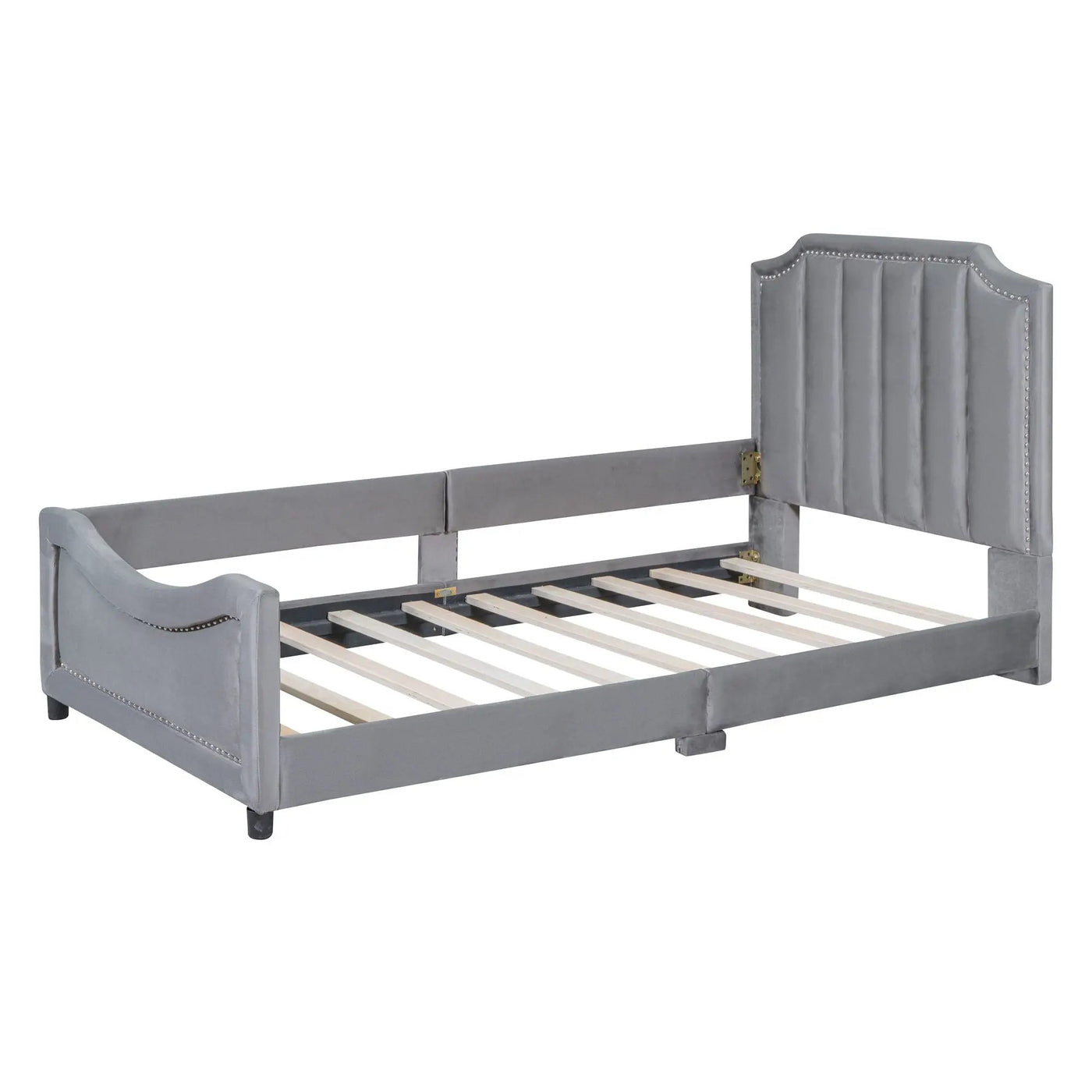 Upholstered Daybed With Classic Stripe Shaped Headboard by Unique Piece Furniture