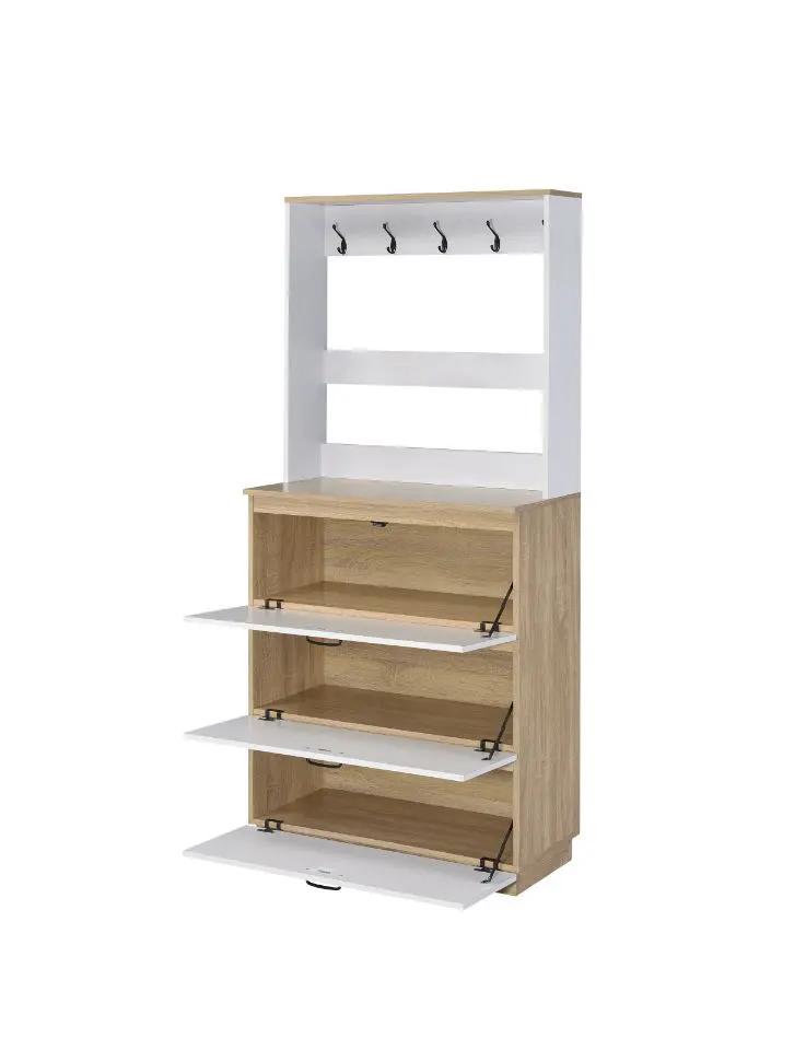 Hewett - Shoe Cabinet - Light Oak & White by Unique Piece Furniture