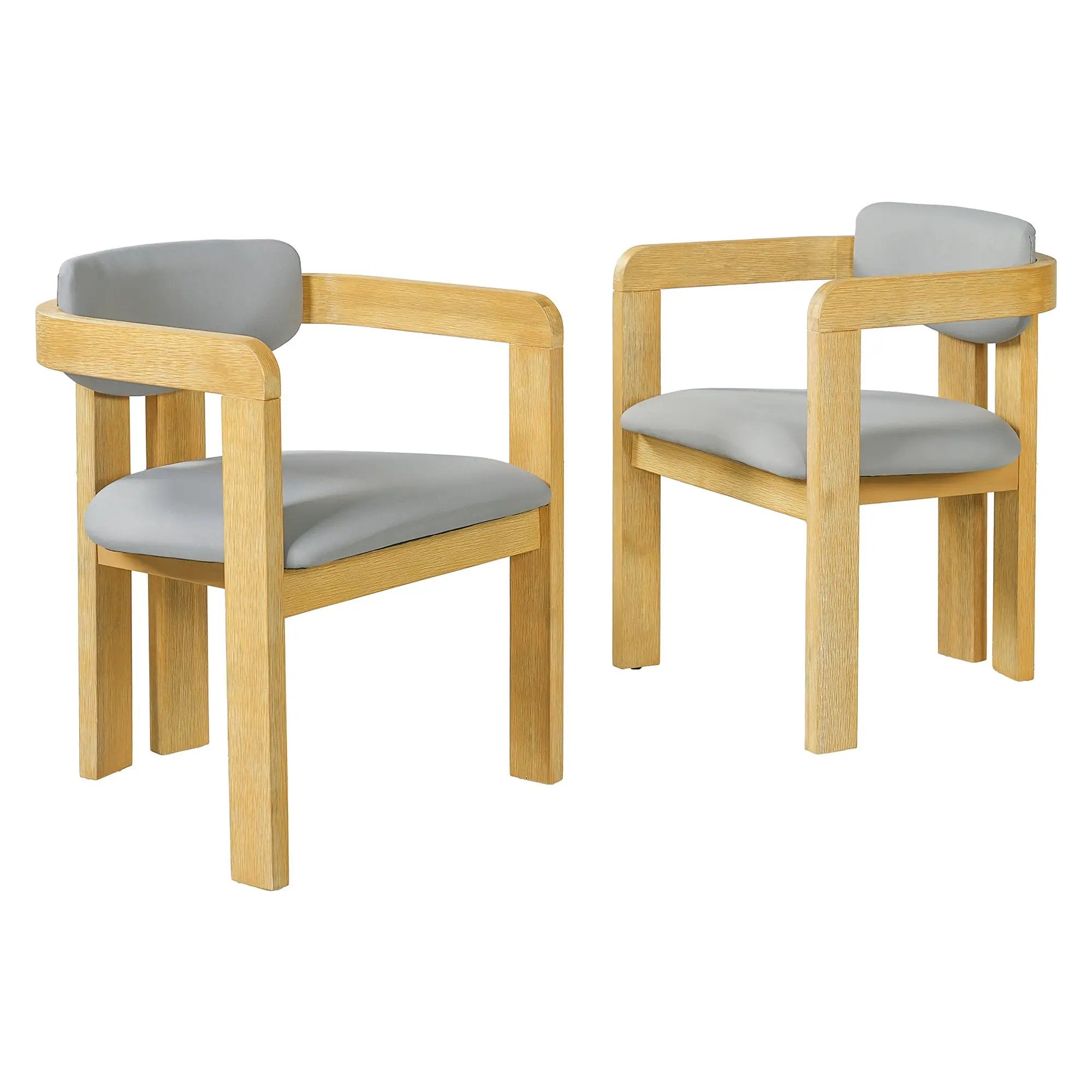 Set of 2 Outdoor Acacia Wood Dining Chairs with Cushions by HouseOfZazla