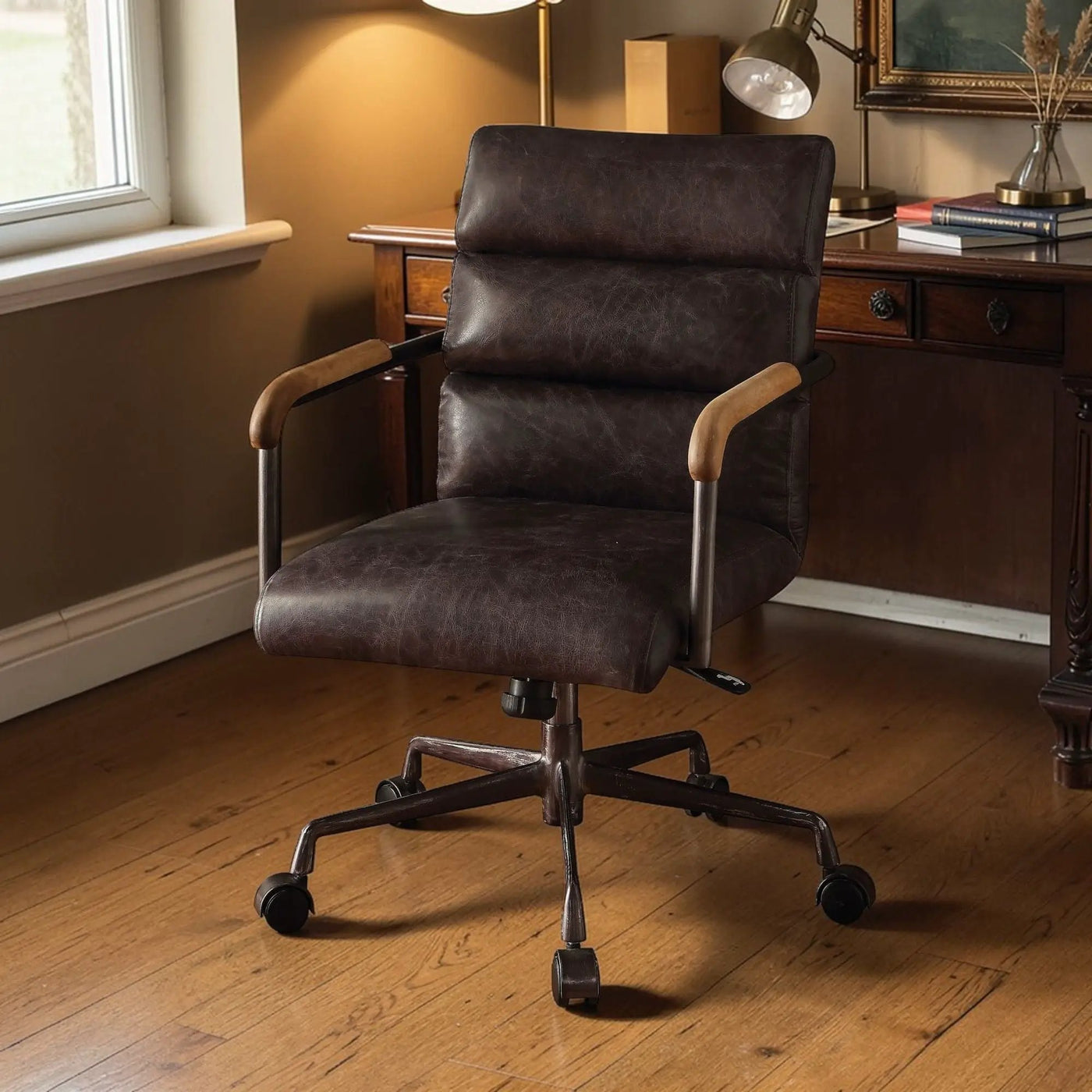 Harith - Retro Top Grain Office Chair by Unique Piece Furniture