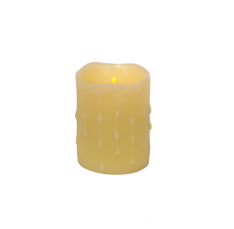 LED Dripping Wax Pillar Candles (Set of 4), photo 2 of 2