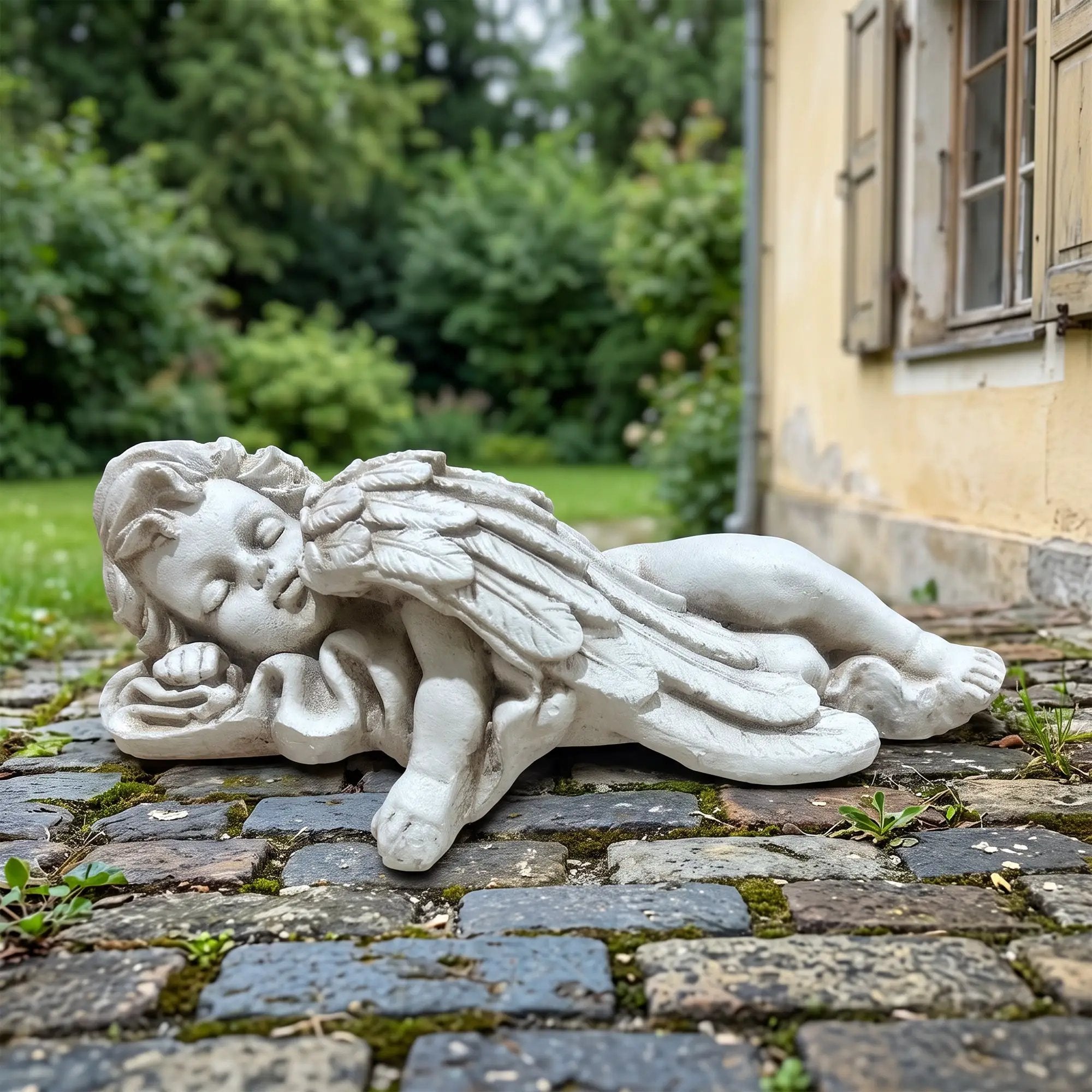 Magnesium Oxide Lying Angel Statue by HouseOfZazla