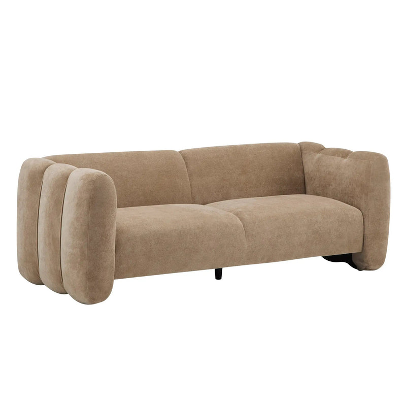 Tonson 83" 3-Seater Velvet Sofa, Wave Design by HouseOfZazla