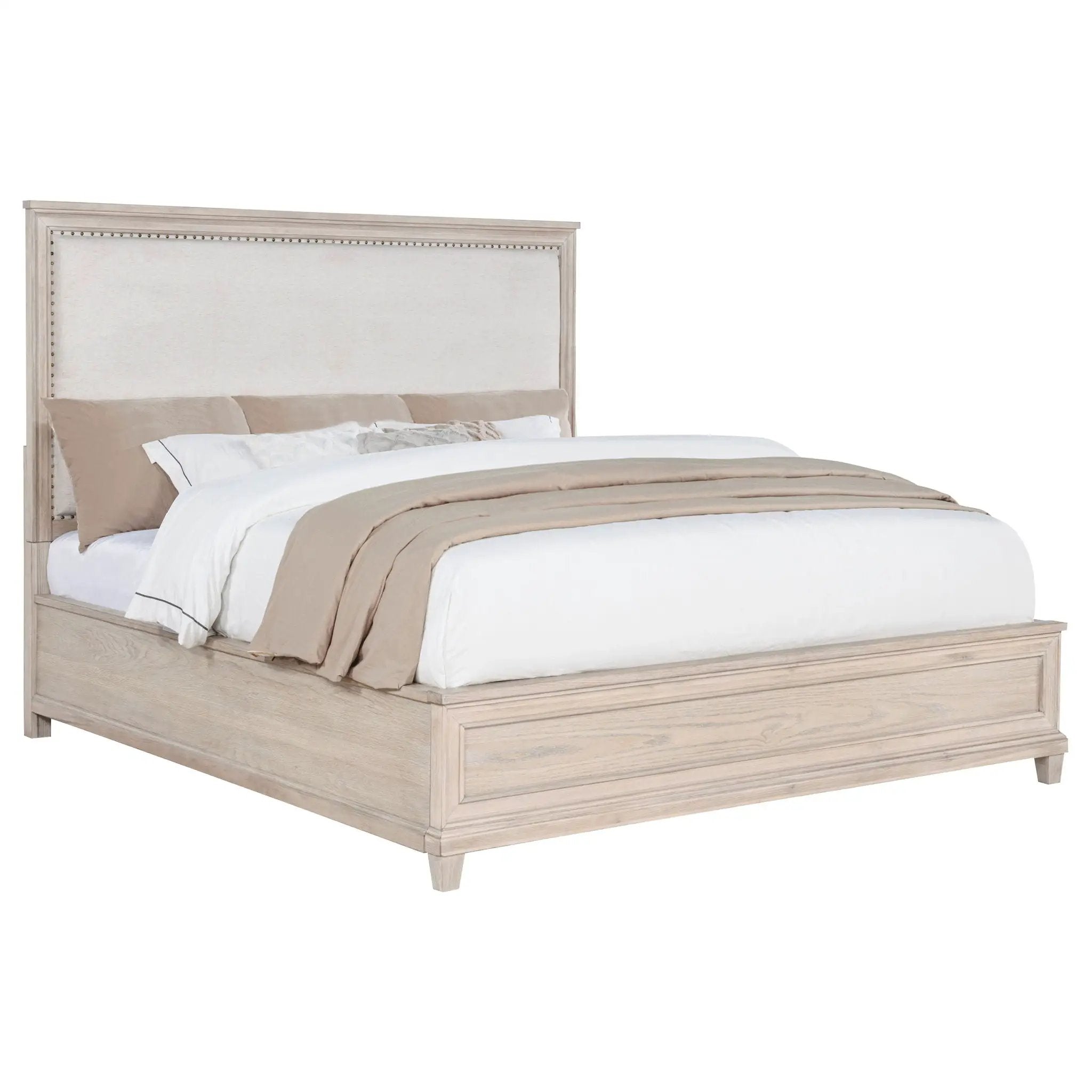 Pembroke 66-inch Eastern King Panel Bed Washed Oak by Unique Piece Furniture