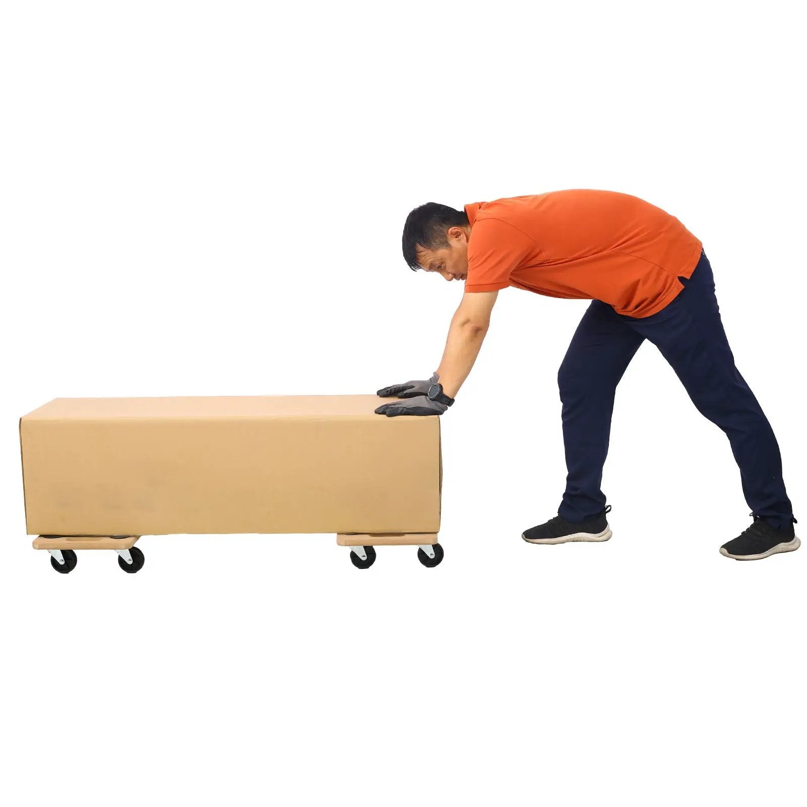 Furniture Moving Dolly, Heavy Duty Wood Rolling Mover With Wheels For Piano Couch Fridge Heavy Items, Securely Holds 500 Lbs (Set of 4) - Natural by HouseOfZazla