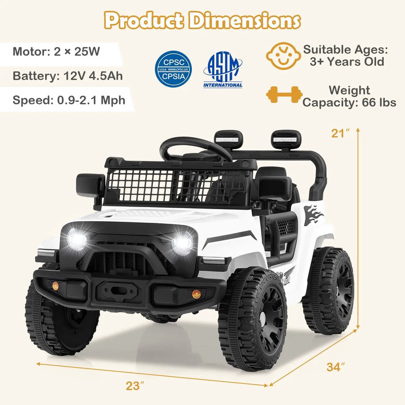 12V Kids Ride on Truck Car Battery Powered Electric Vehicle by DirectDeals