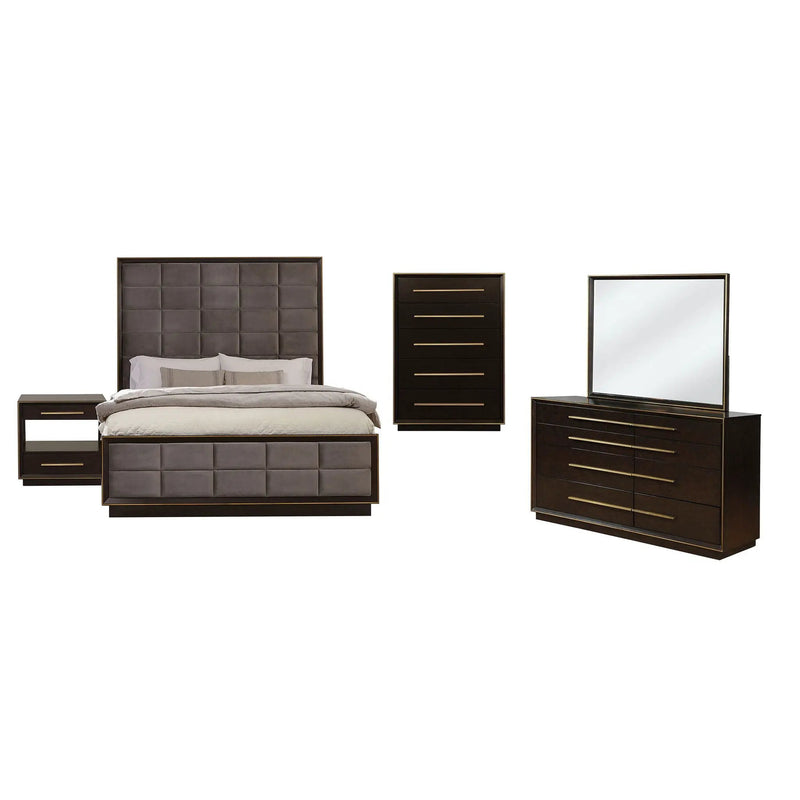 Durango 5-piece Eastern King Bedroom Set Smoked Peppercorn by Unique Piece Furniture