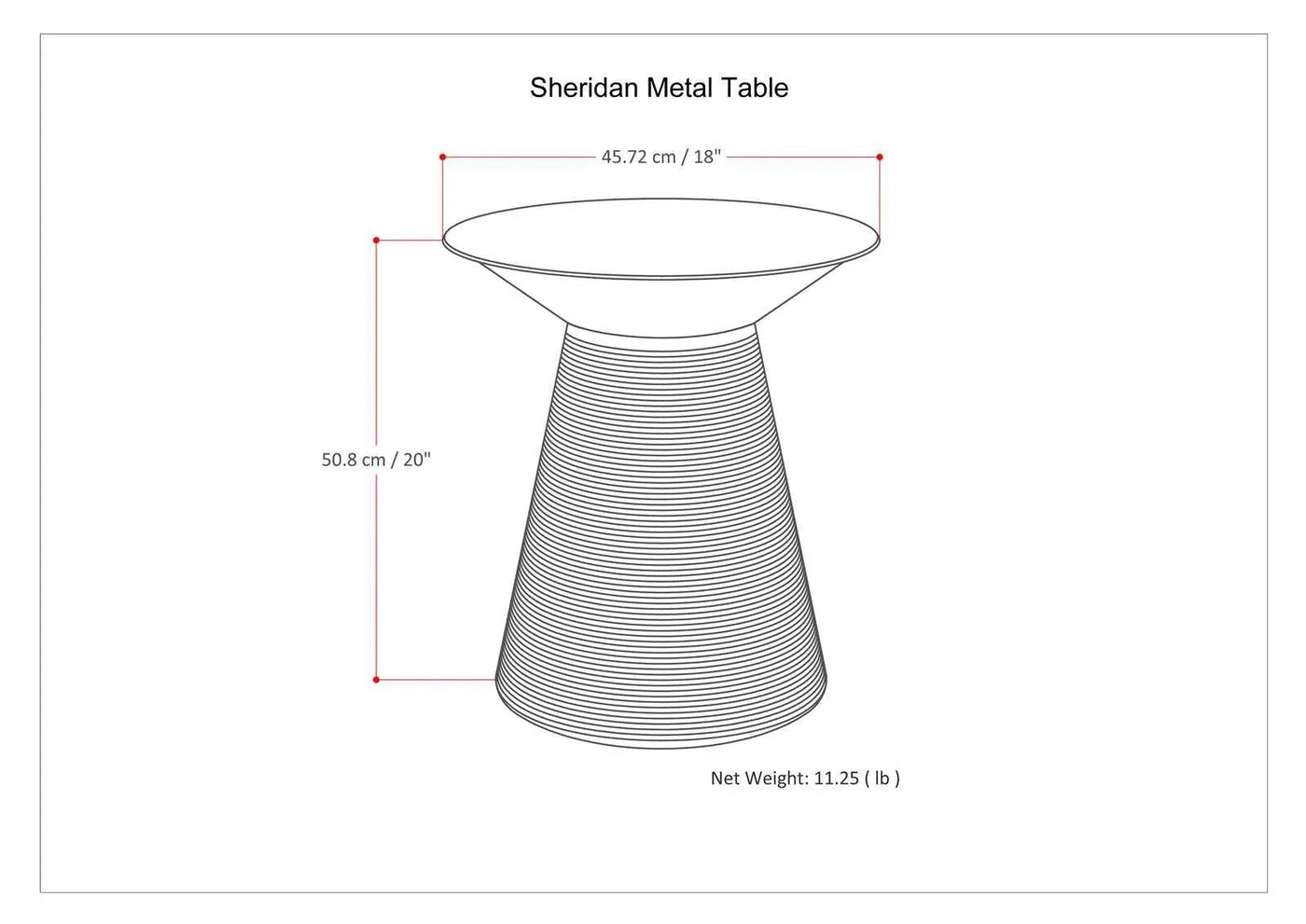 Sheridan - Handcrafted Metal Accent Table by HouseOfZazla