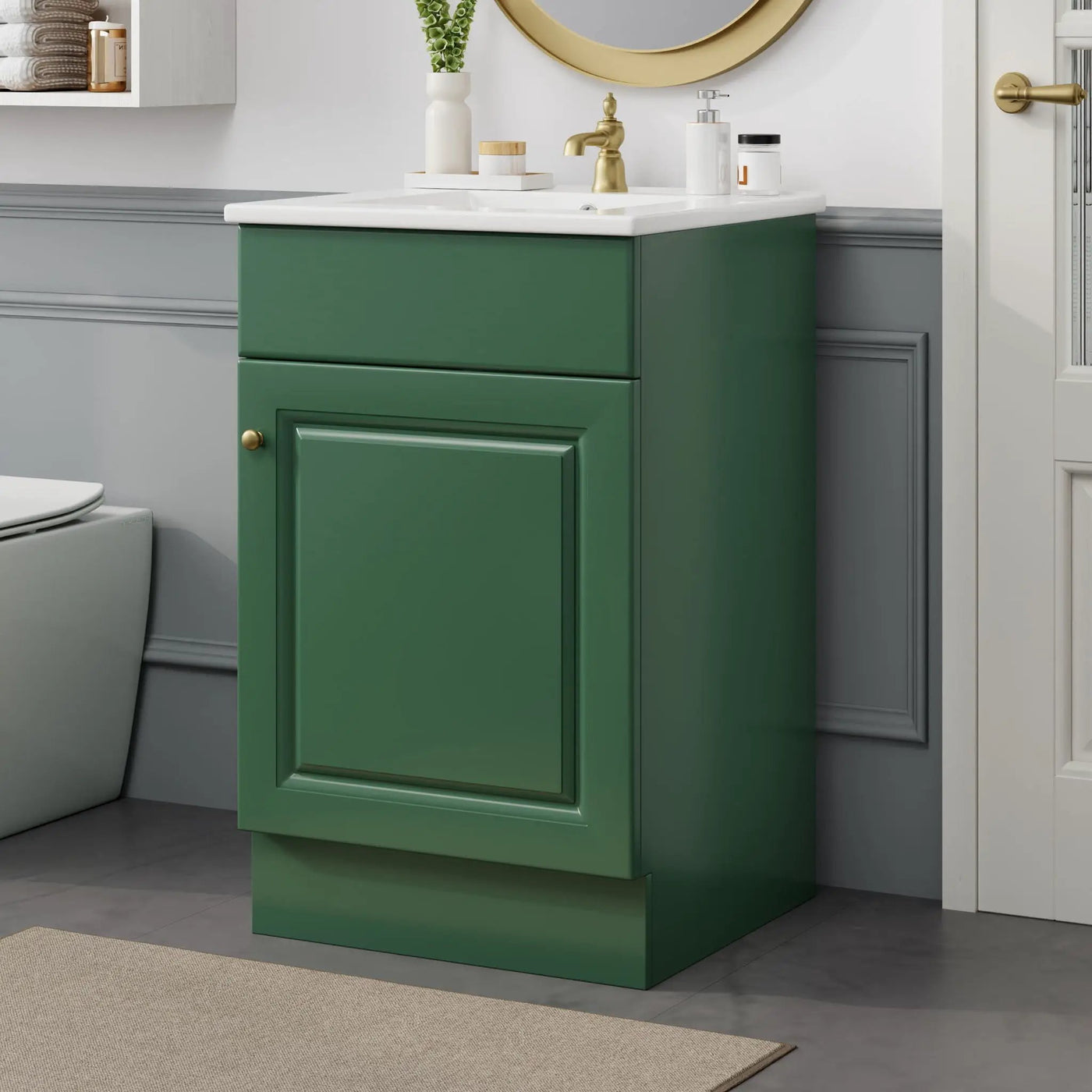 Bathroom Vanity With Sink, Cabinet With Adjustable Shelf by HouseOfZazla
