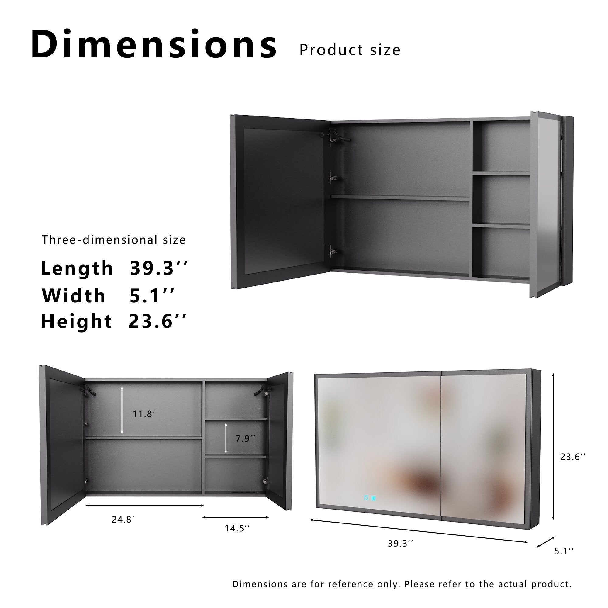 LED Bathroom Medicine Cabinet with Single-Color by HouseOfZazla