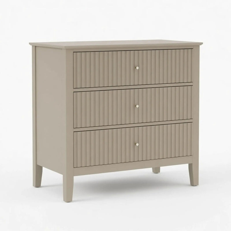 Fluted 3 Drawer Nightstand With Soft Close Slides by HouseOfZazla