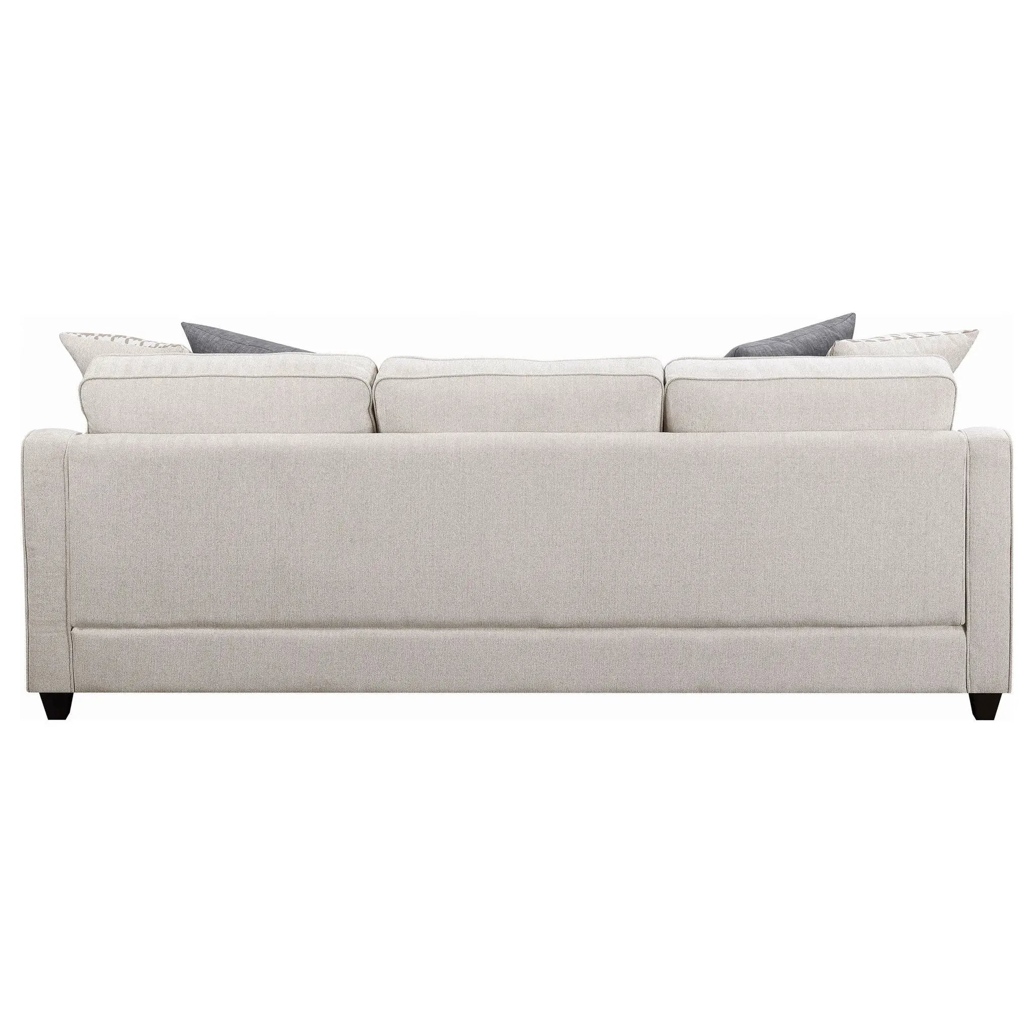 Mcloughlin Upholstered Sloped Arm Sectional Sofa Platinum by Unique Piece Furniture