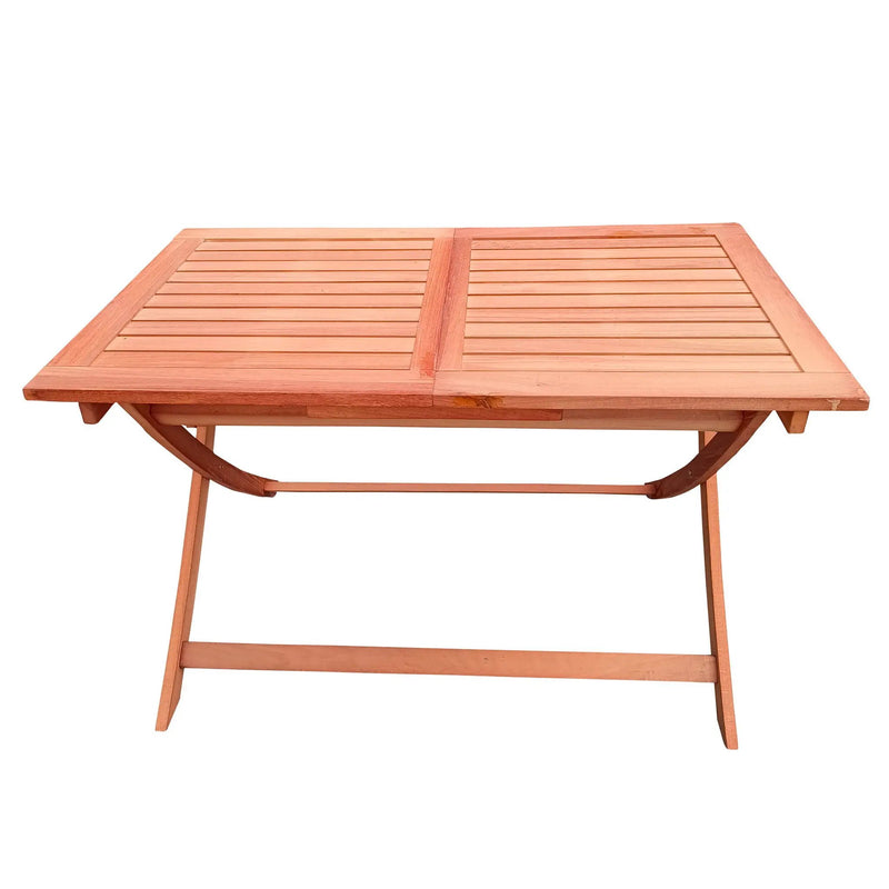 5 Piece Patio Dining Set, 4 Folding Chairs & 1 Dining Table, Indoor And Outdoor Universal - Teak by HouseOfZazla