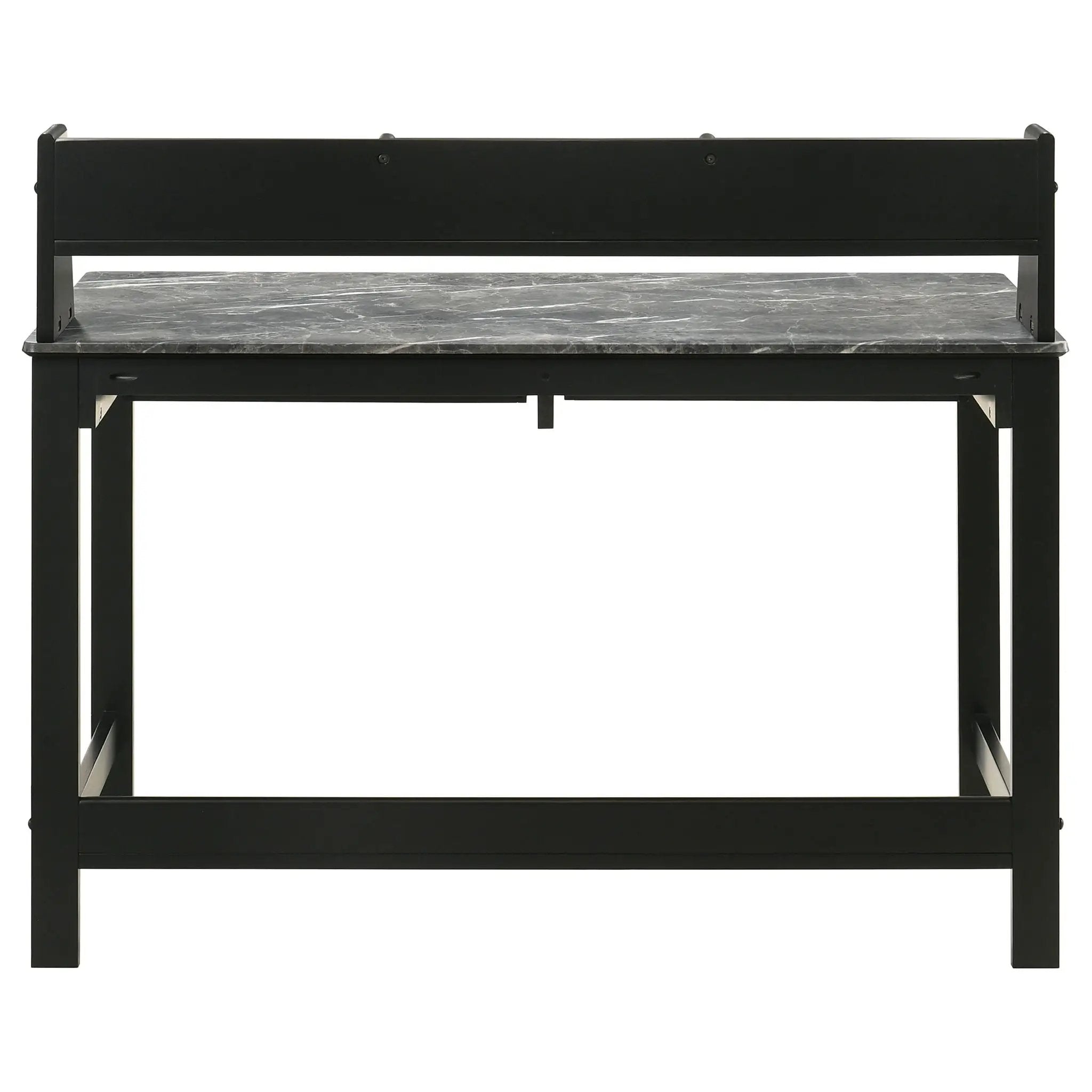 Besler 47-inch SmartTop Writing Desk with Shelf Grey Stone and Black by Unique Piece Furniture