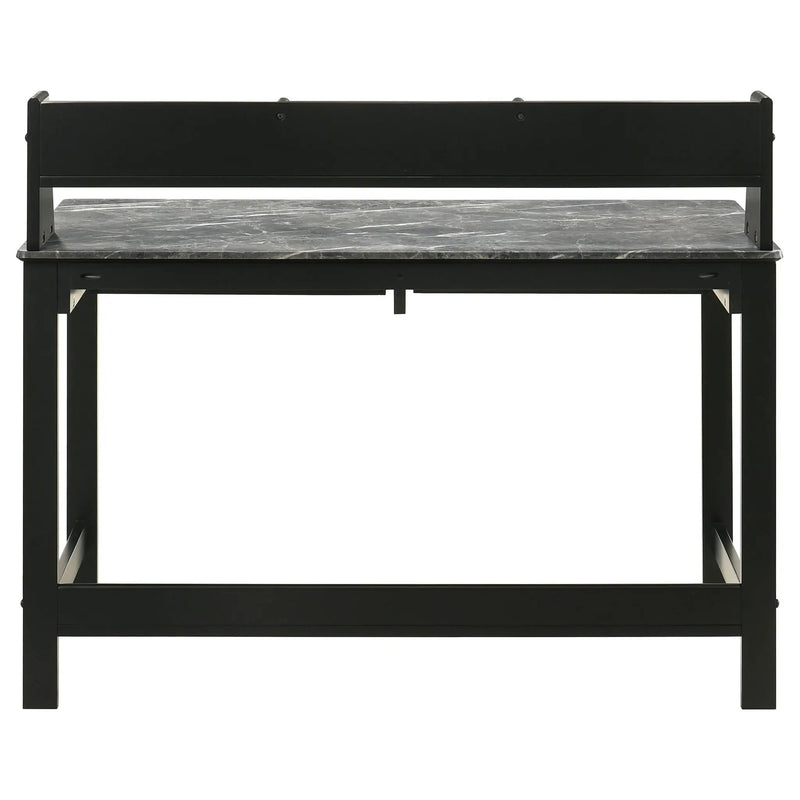 Besler 47-inch SmartTop Writing Desk with Shelf Grey Stone and Black by Unique Piece Furniture