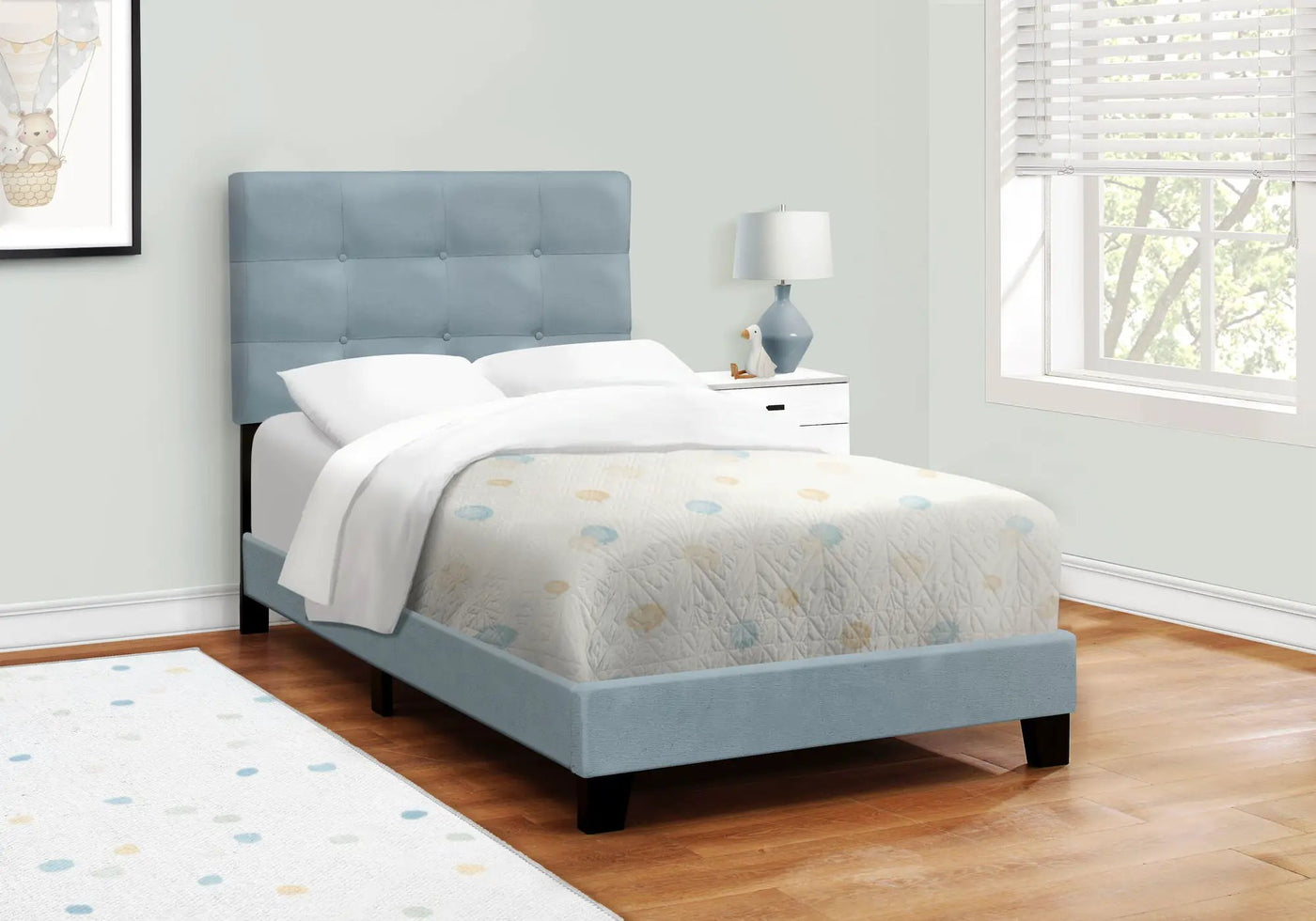 Transitional Upholstered Bed Frame by HouseOfZazla