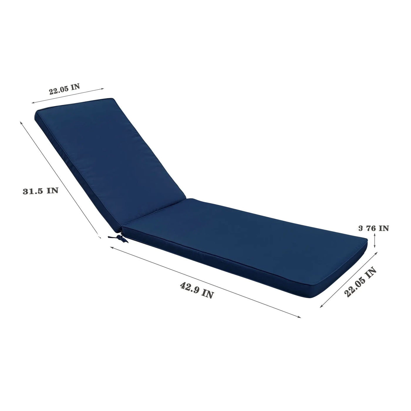 Outdoor Lounge Chair Cushion Replacement Patio Funiture Seat Cushion Chaise by HouseOfZazla