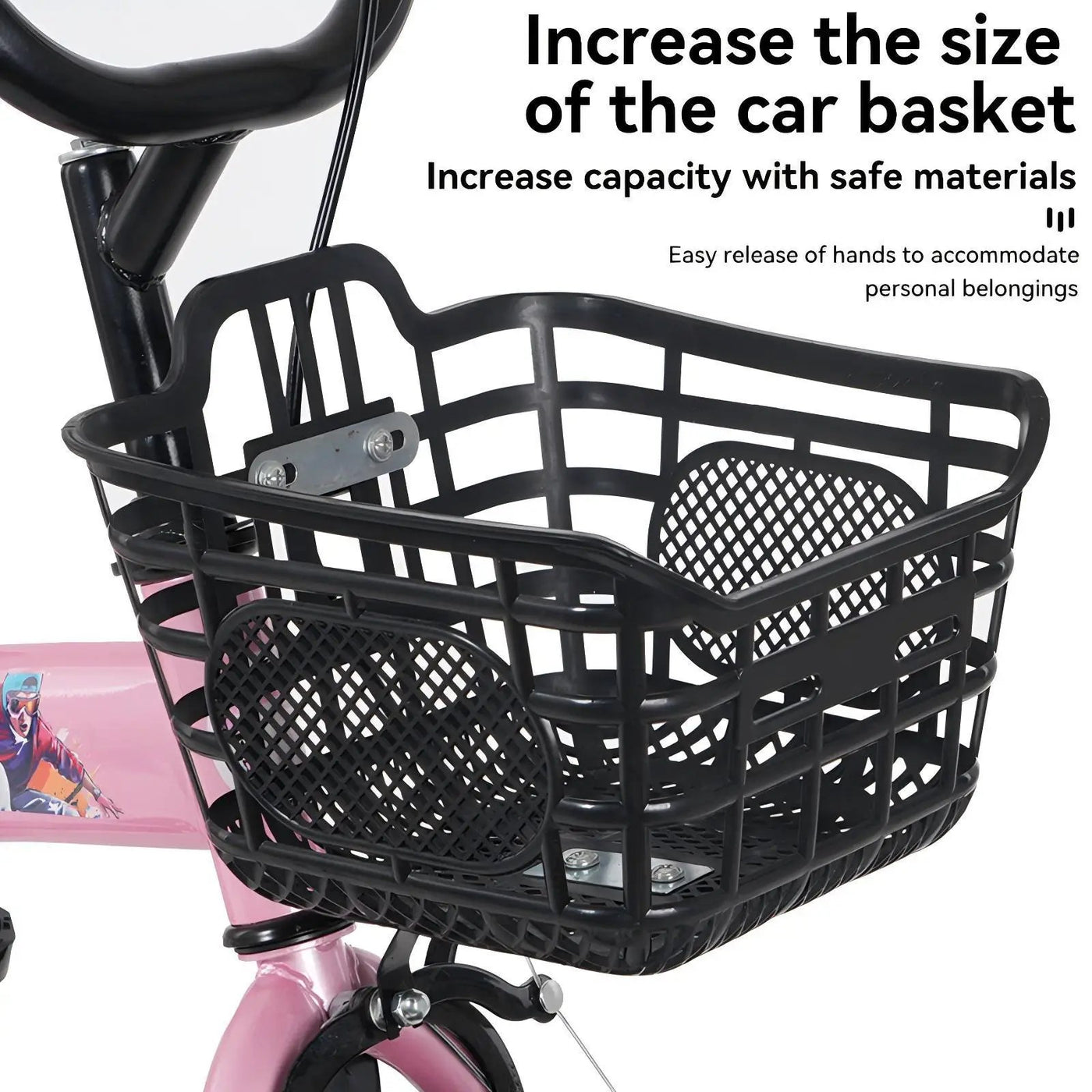 Fkznpj - 18" Sporty Kids Bike With Training Wheels And Stand Adjustable Saddle Suitable For Boys And Girls Aged 5 - 10 Years Tall Height 39 - 49" Available In A Variety Of Colors by HouseOfZazla