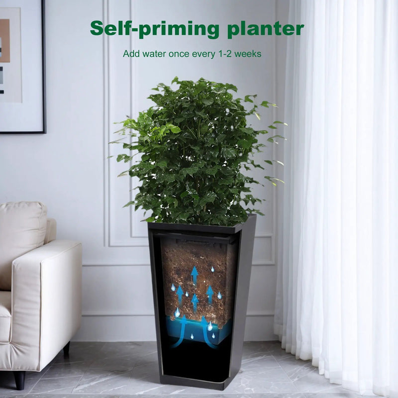 22" Tall Planter Set of 2, Outdoor & Indoor by HouseOfZazla