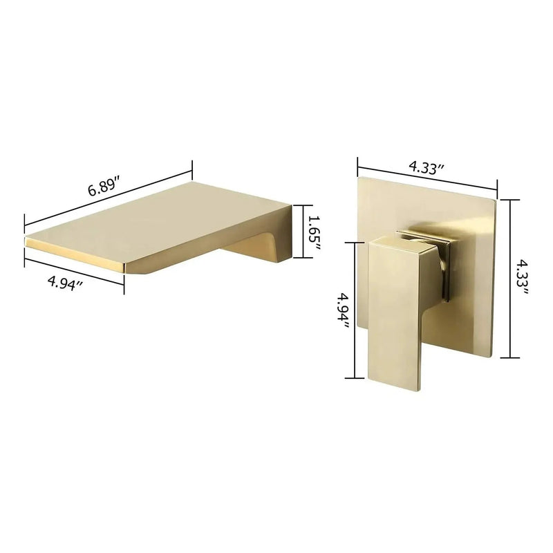 Single Handle Wall Mount Waterfall Bathroom Sink Faucet by HouseOfZazla