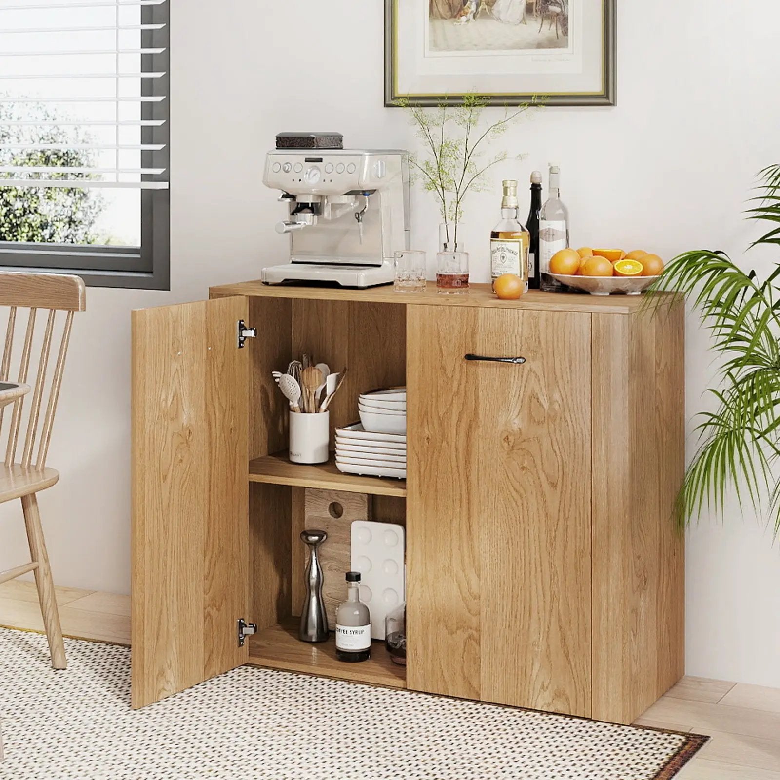 38" Buffet Modern Sideboard Cabinet with Storage by DirectDeals