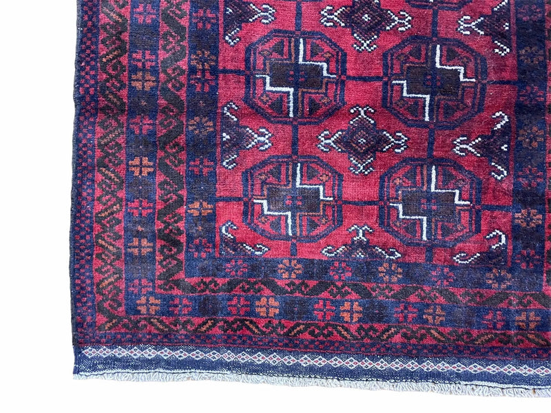 3 X 5 Vintage Handmade Tribal Wool Rug Balouchi Rug Afghan Rug Red Beige Nice by Jewel Rugs